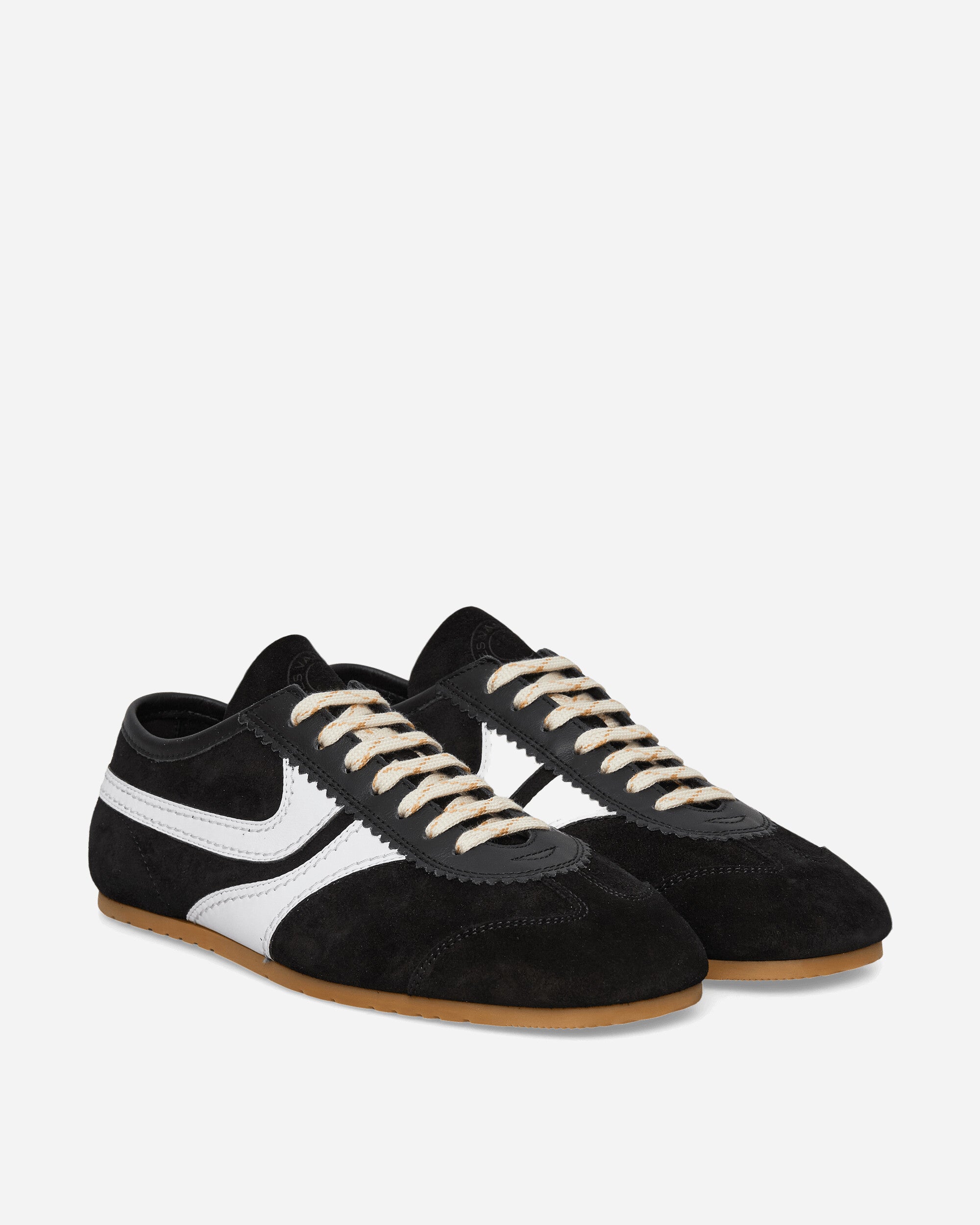 Dries Van Noten Suede Sneakers Black / White, view 2