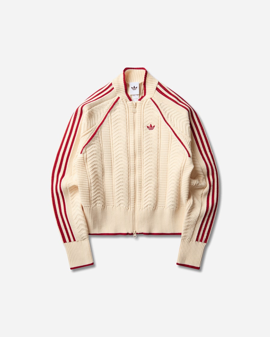 adidas Women's SST Track Top Warm Vanilla / Team Victory Red, view 3