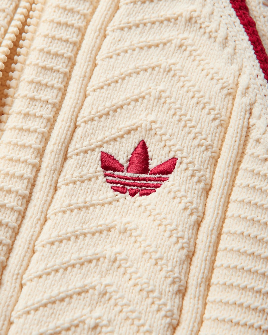adidas Women's SST Track Top Warm Vanilla / Team Victory Red, view 5