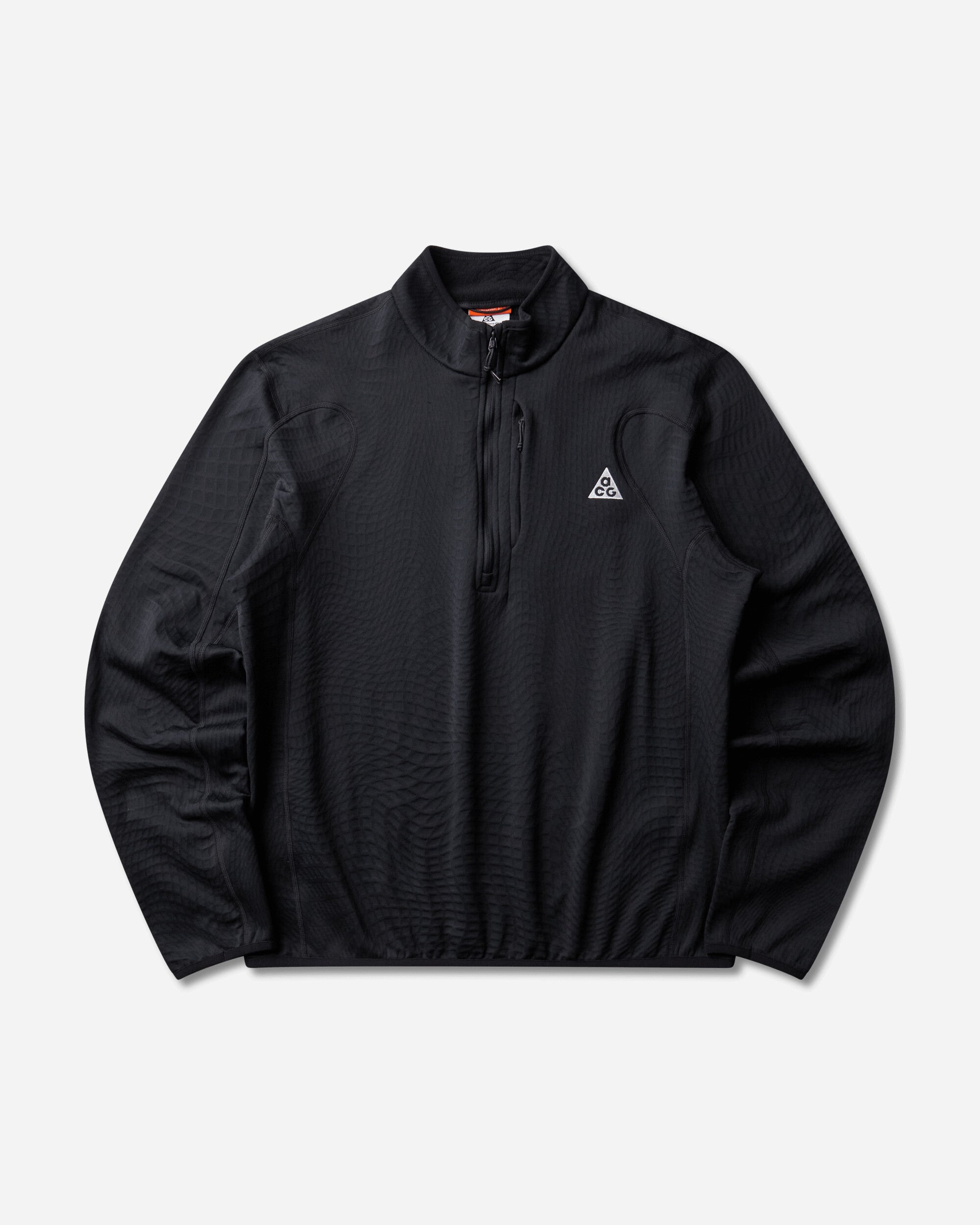 Nike Men's "Wolf Grid" Therma-FIT 1/2-Zip Hiking Top Black