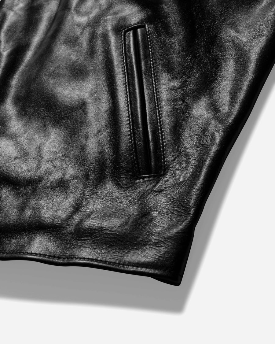 Our Legacy Men's Mini Leather Jacket Black, view 3