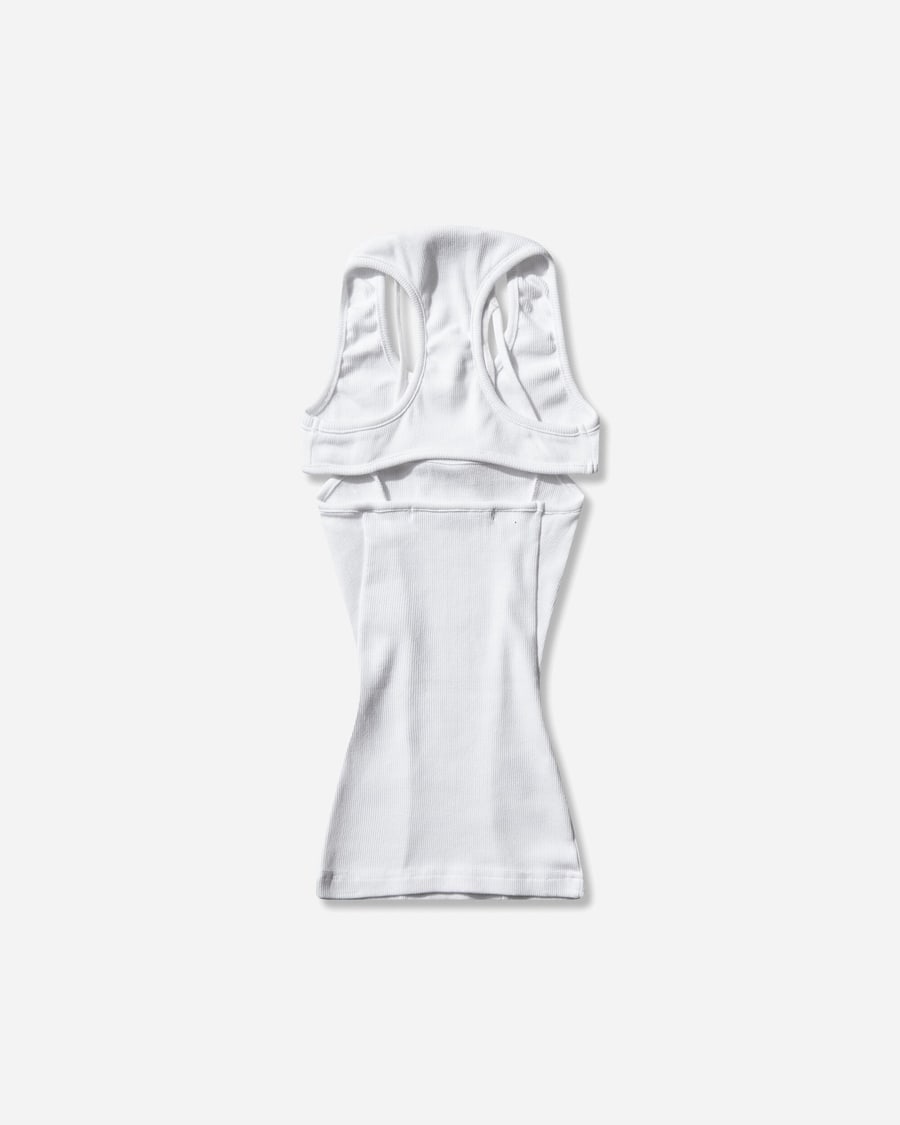Ottolinger Women's Split Racerback Rib Tank Top White, view 2
