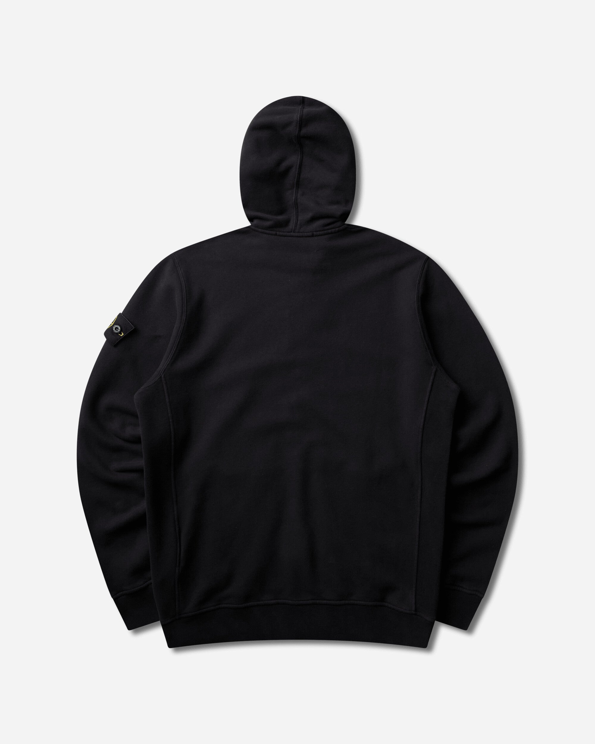 Stone Island Men's Organic Cotton Fleece Zip Hoodie Black, view 2