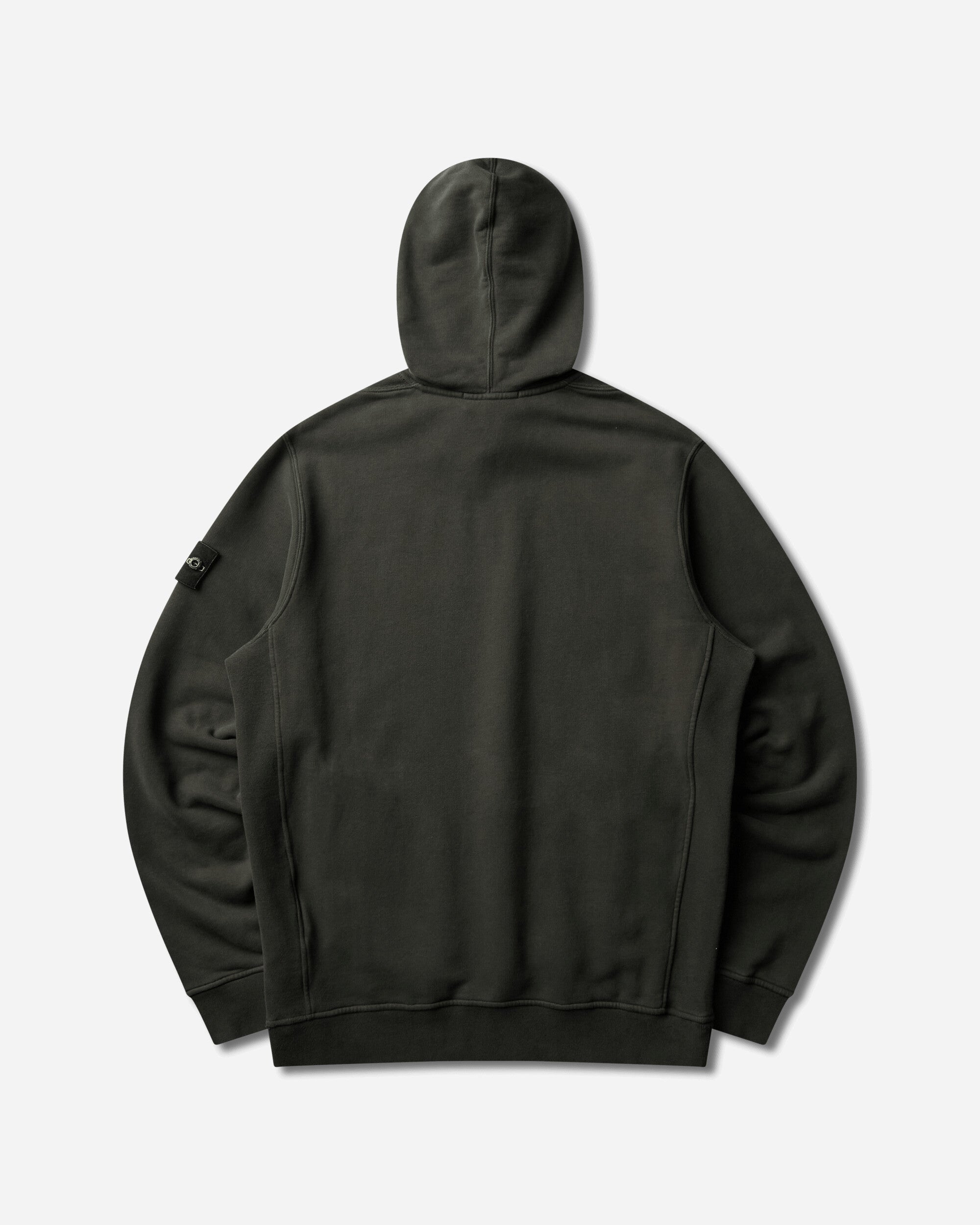Stone Island Men's Organic Cotton Fleece Hoodie Coal Grey, view 2