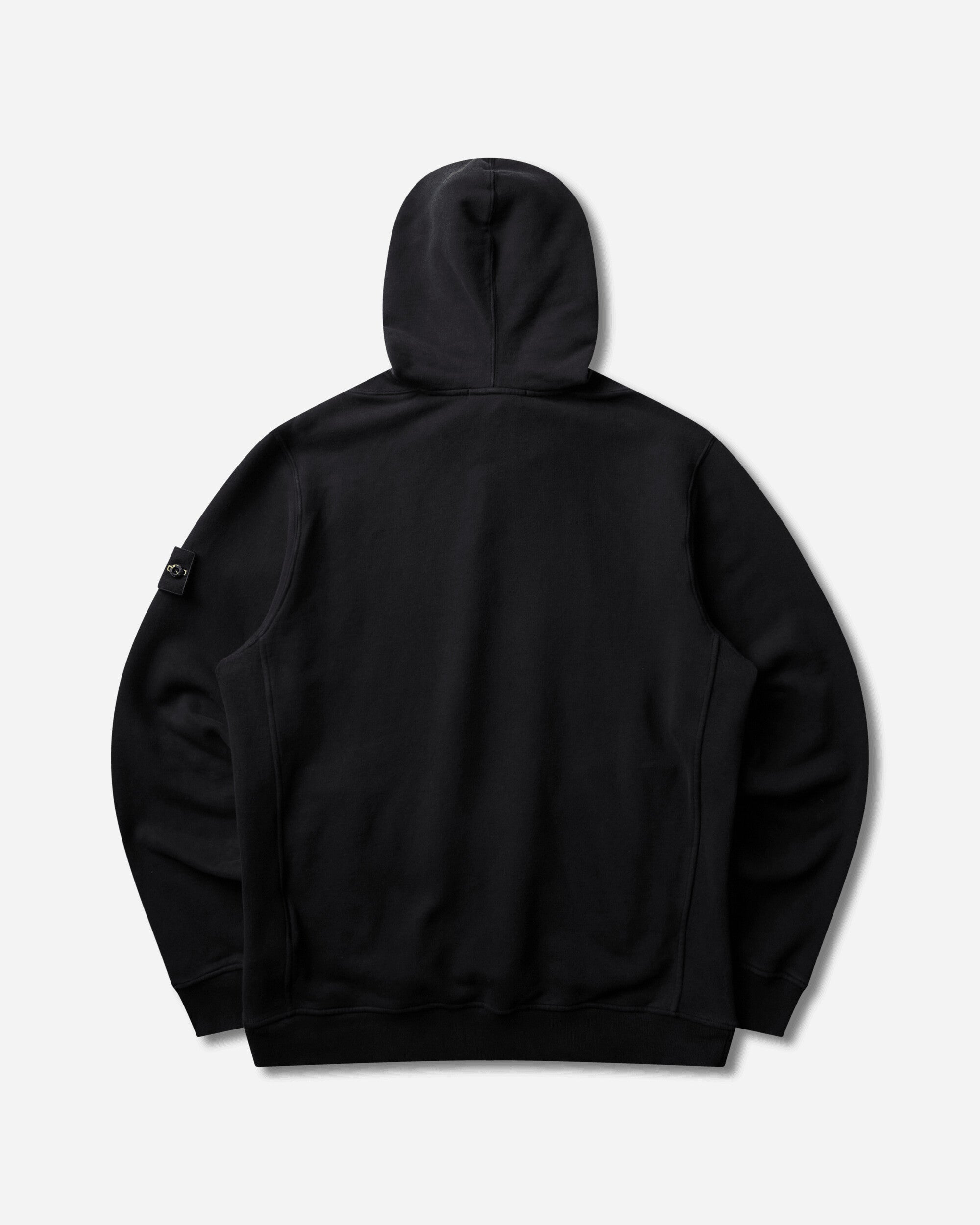 Stone Island Men's Organic Cotton Fleece Hoodie Black, view 2