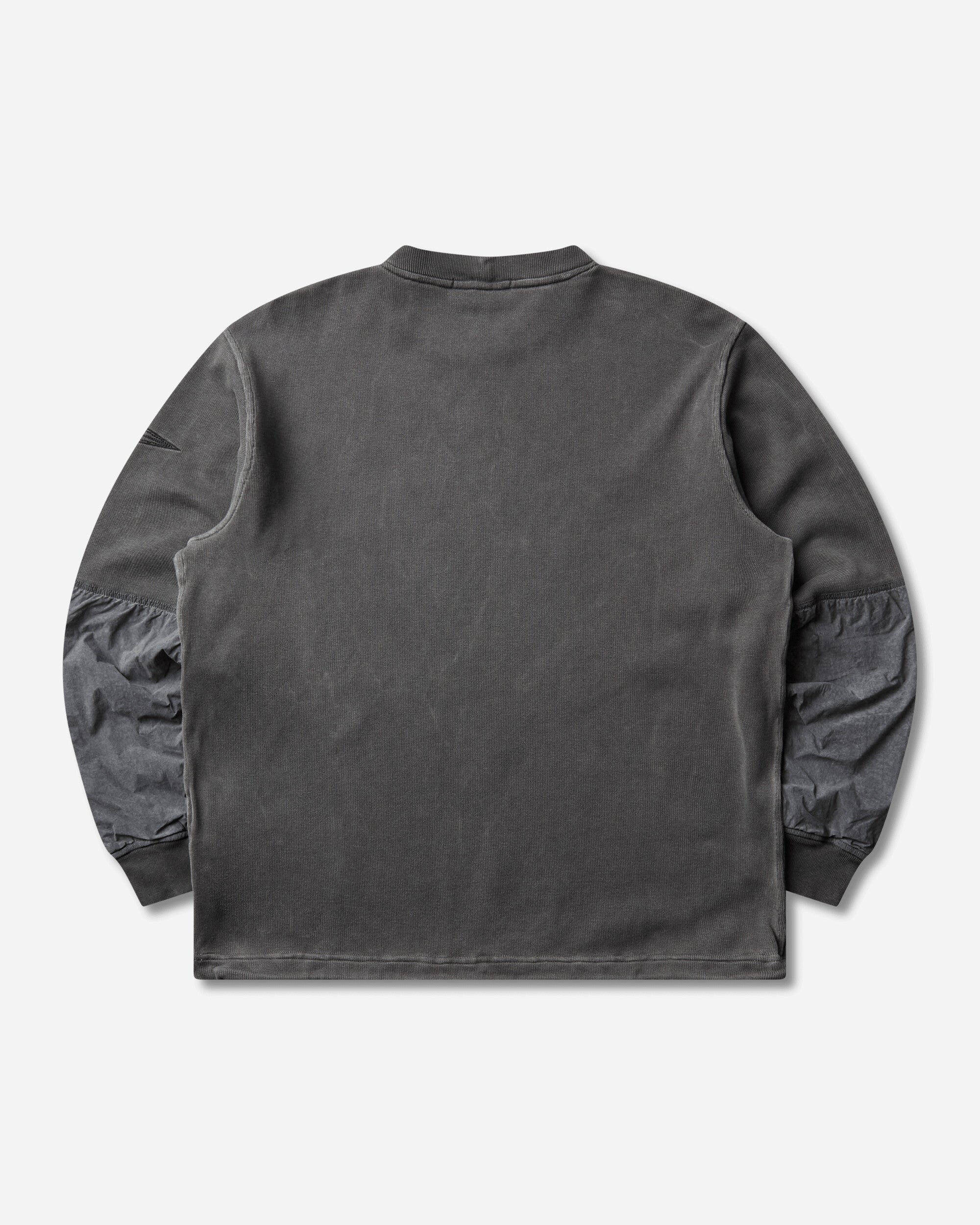 Stone Island Men's Uneven Pigment Dyed Vanisé Cotton Jersey Crewneck Sweatshirt Black, view 2