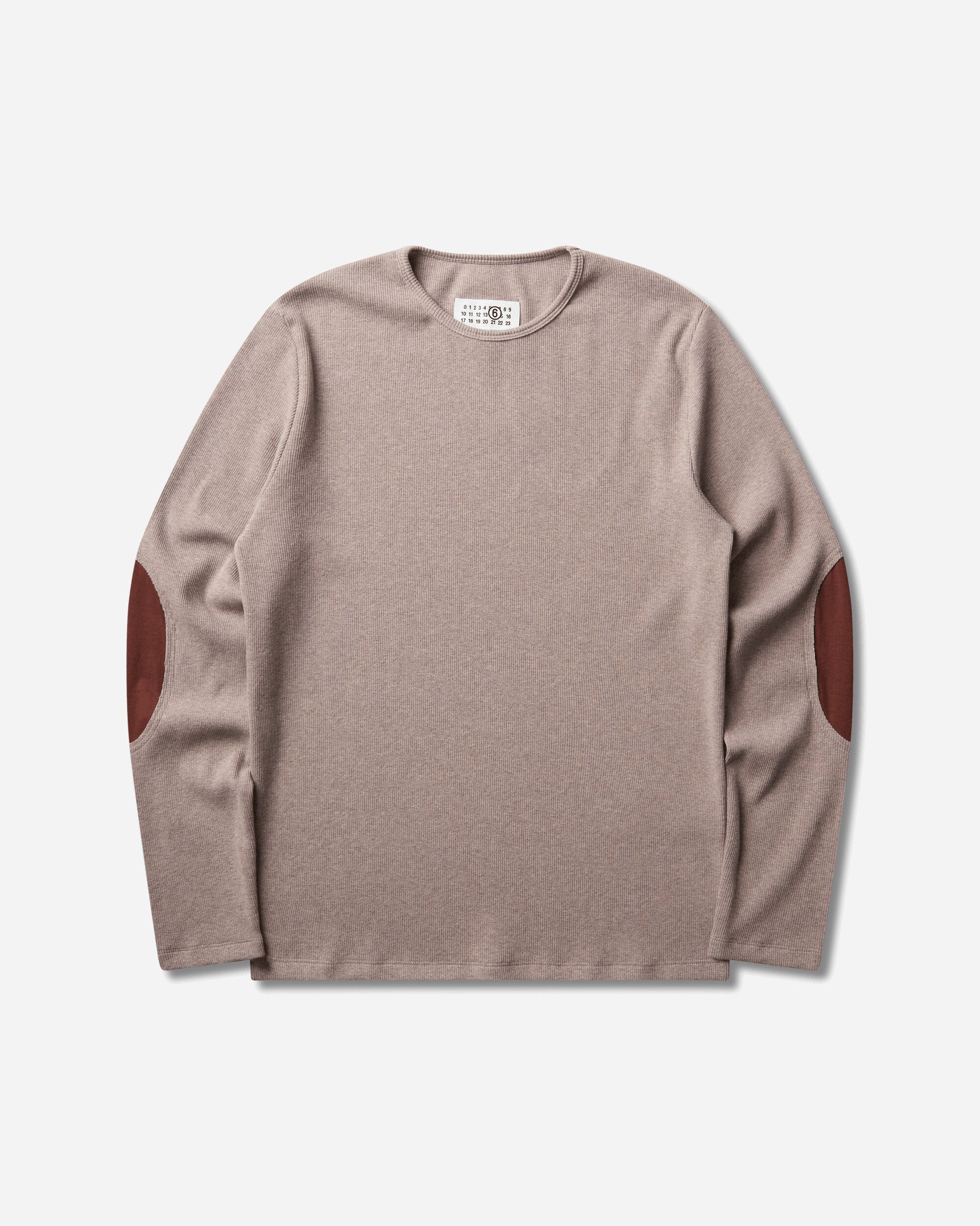 MM6 Maison Margiela Men's Elbow Patch Sweater Taupe