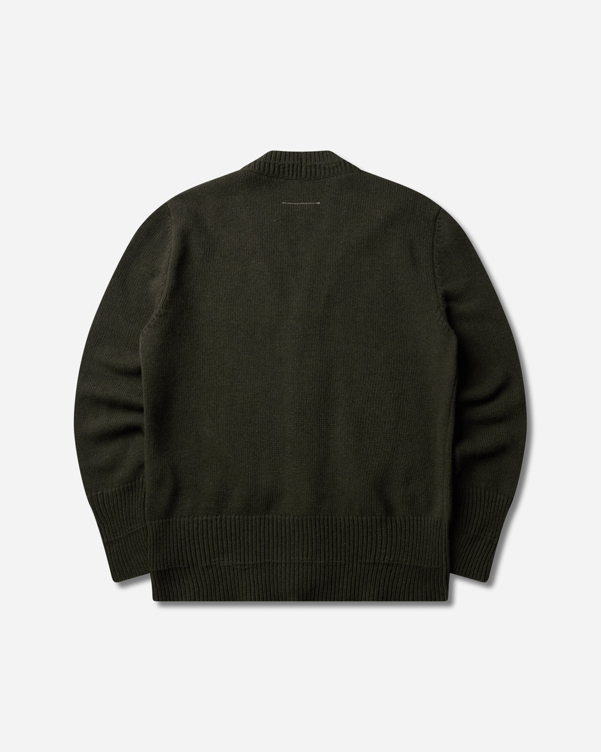 MM6 Maison Margiela Men's Wool V-Neck Cardigan Khaki, view 2