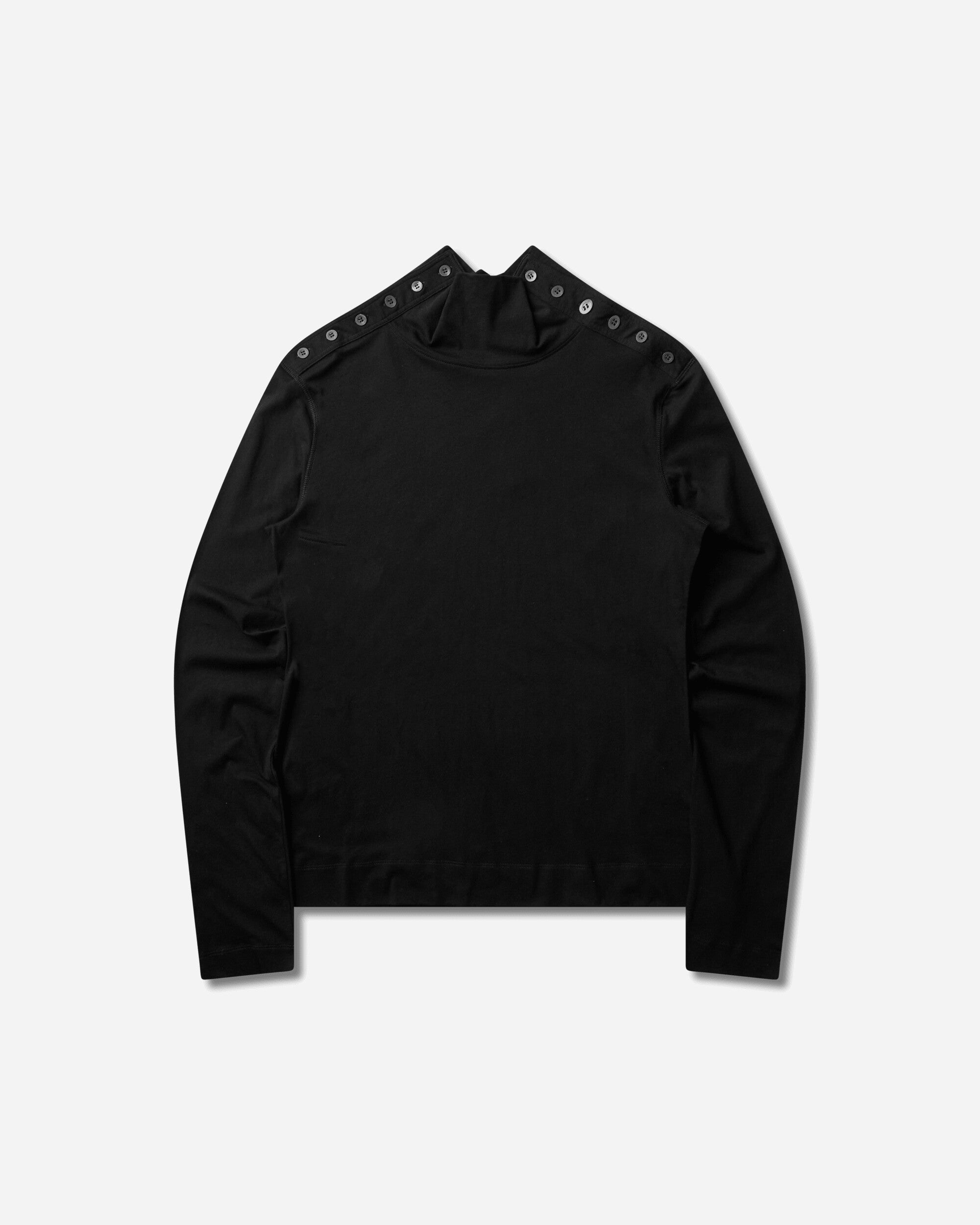 Dries Van Noten Men's Turtleneck Button Sweater Black