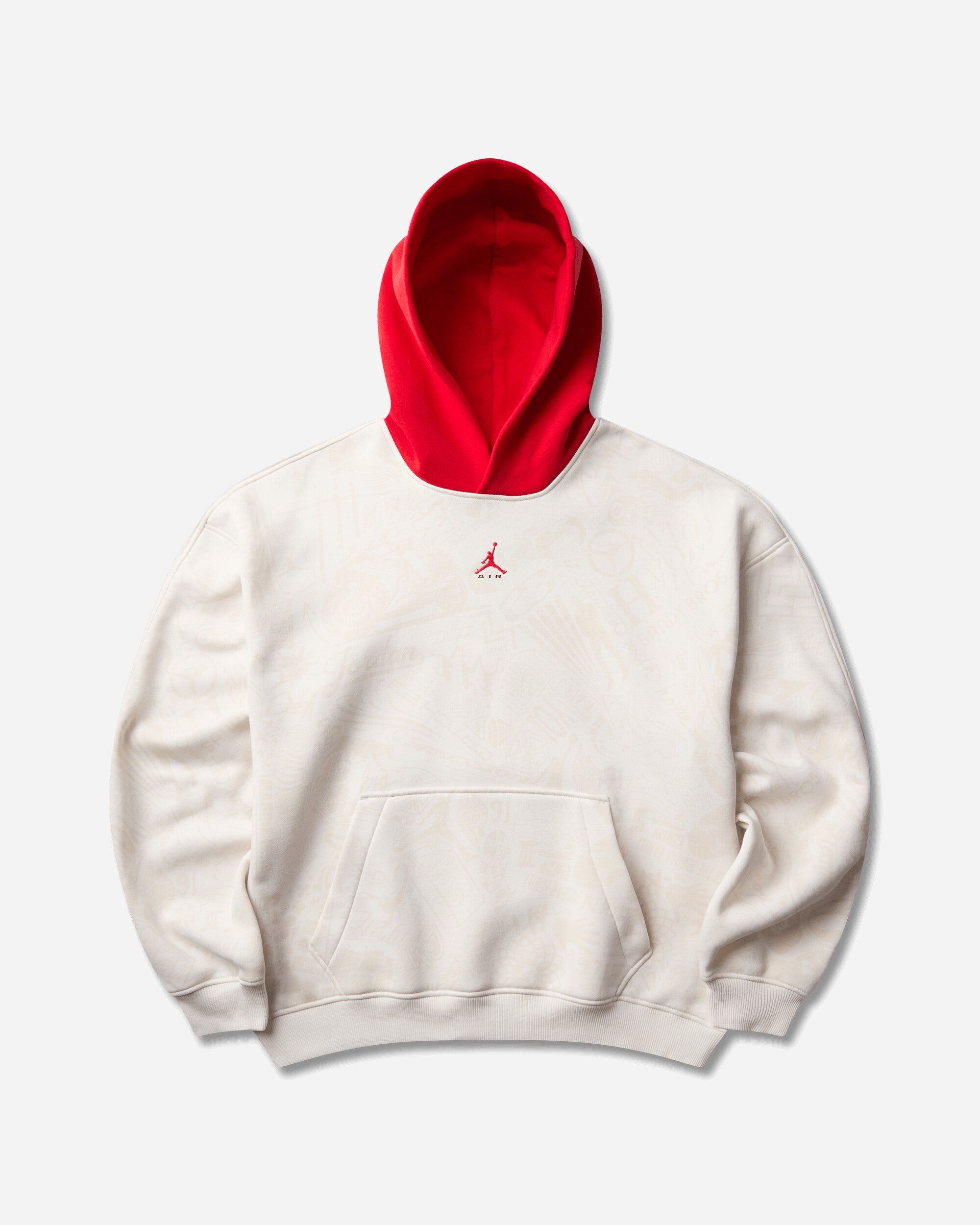 Nike Jordan Men's Jordan Brooklyn Fleece Hoodie Phantom / University Red