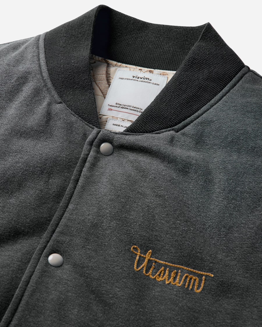 visvim Men's Varsity Era Down Jacket Black, view 4