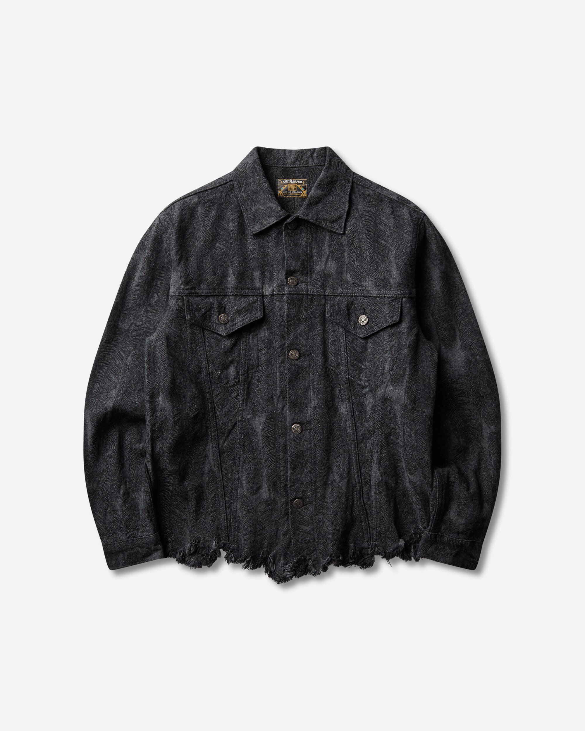 KAPITAL Men's 12oz Magpie Denim 3rd Jacket Black
