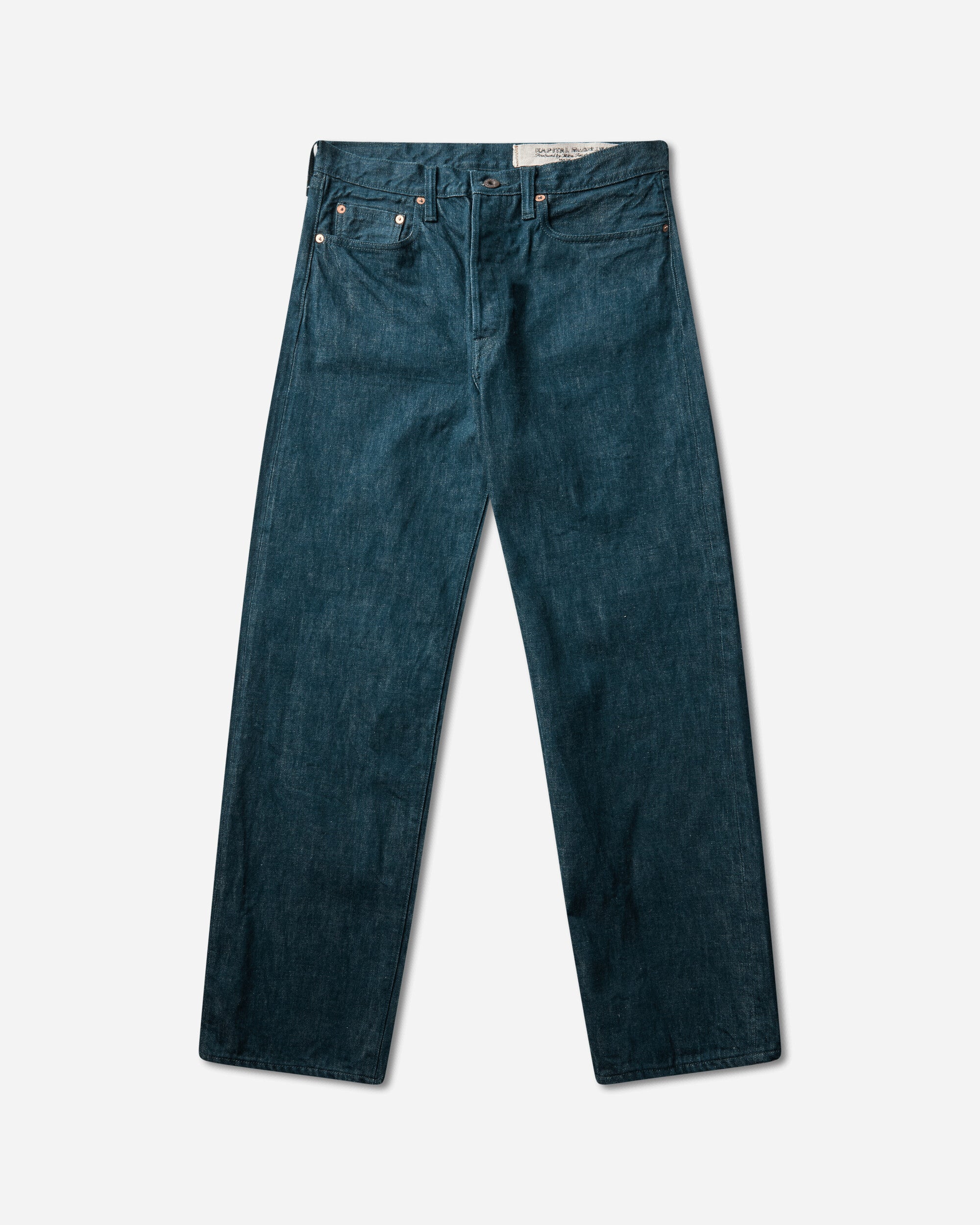 KAPITAL Men's No.4 Plant Dye Denim 5P Monkey TH Pants Plant Dye