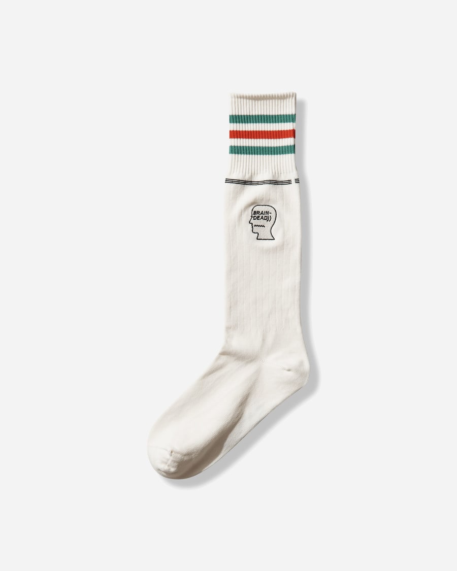 adidas Brain Dead x Disney Socks White, view 2