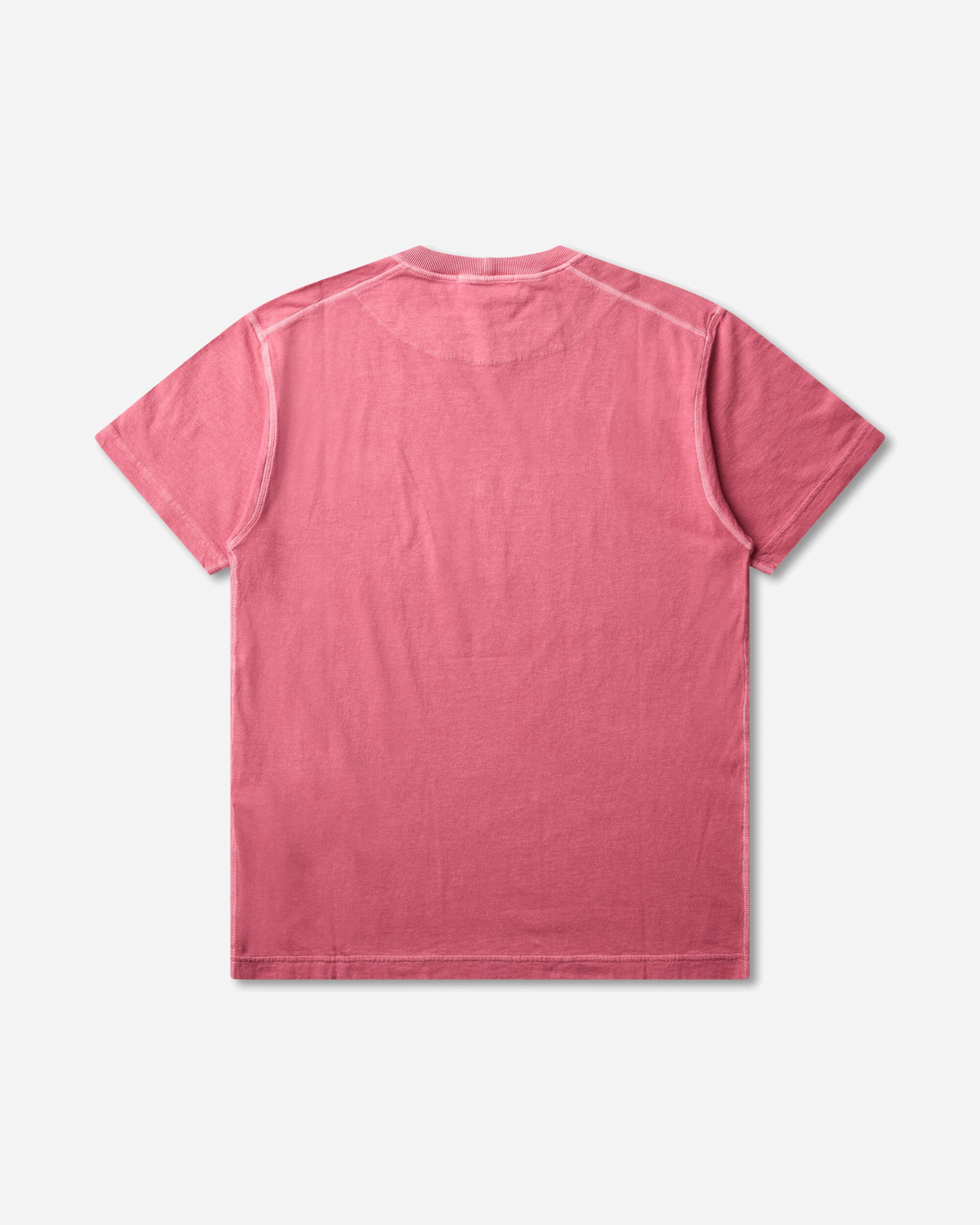 Stone Island Men's Organic Cotton Jersey 'FISSATO' Effect T-Shirt Geranium, view 2