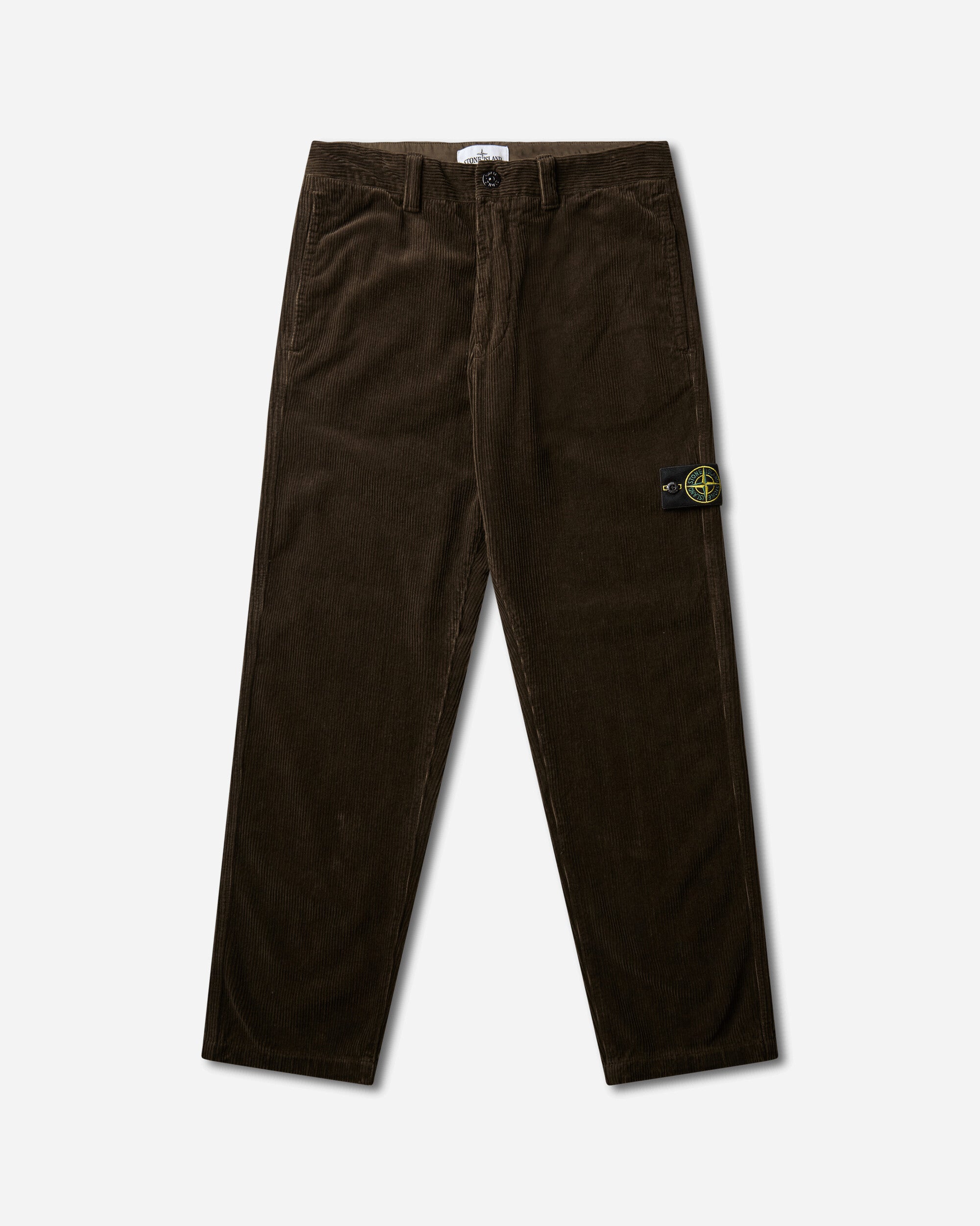 Stone Island Men's Organic Cotton Corduroy Chino Pants Coal Grey