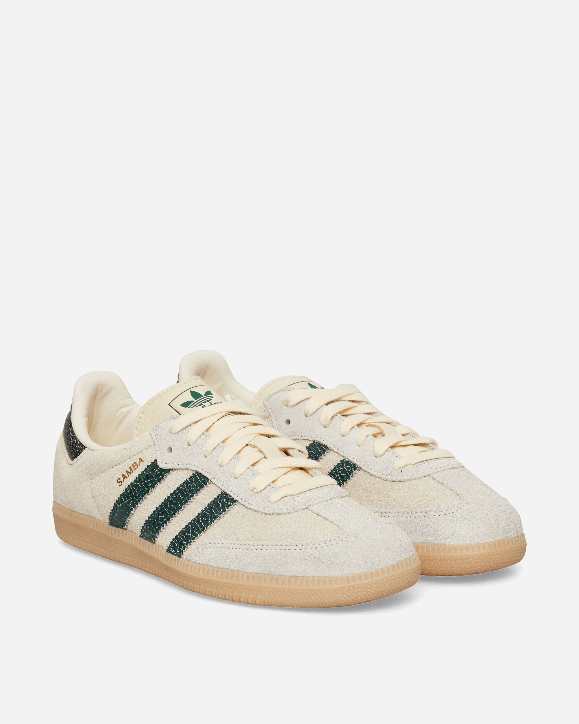adidas Samba OG Sneakers Cream White / Collegiate Green, view 2