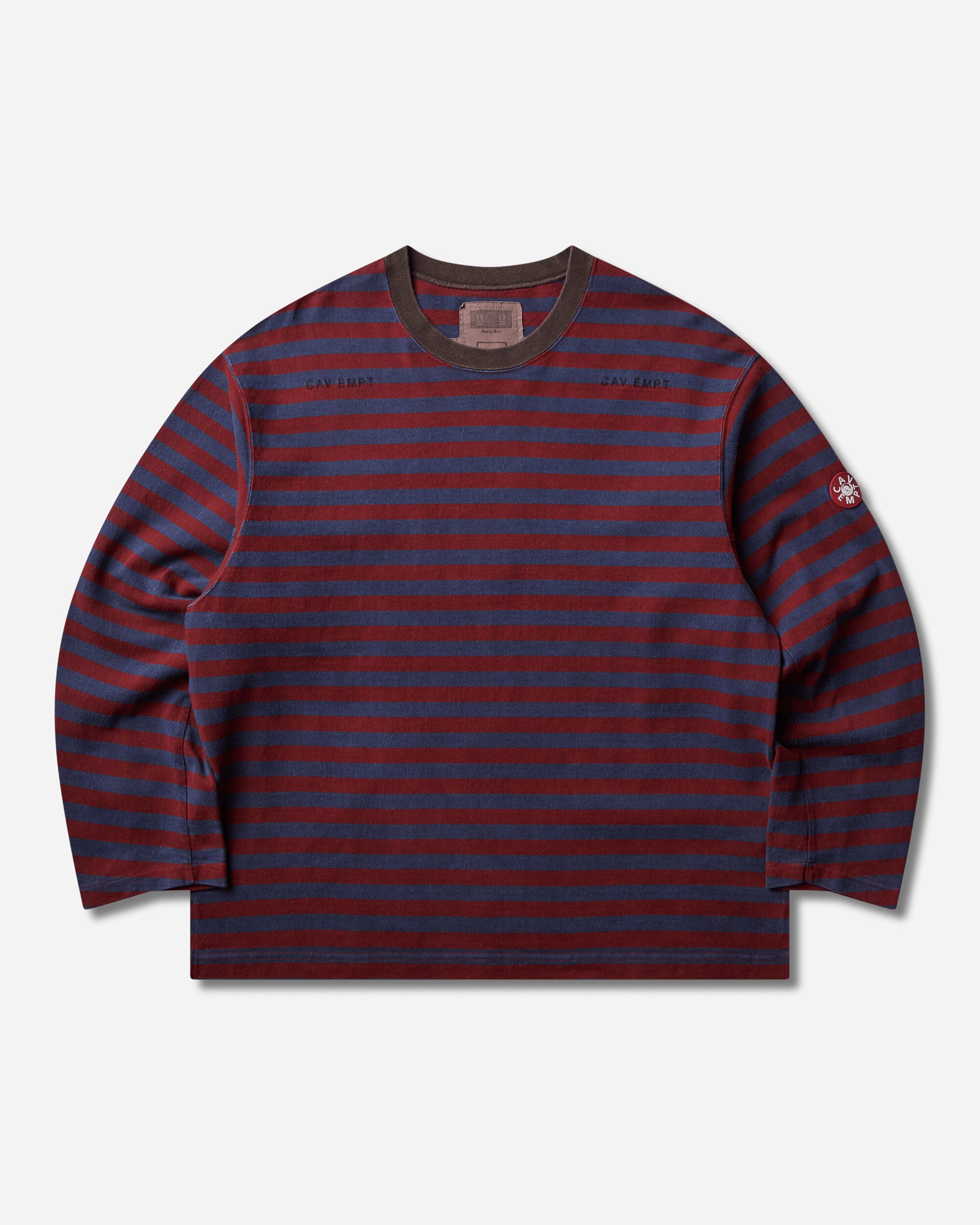 Cav Empt Men's Overdye Stripe Longsleeve T-Shirt Brown
