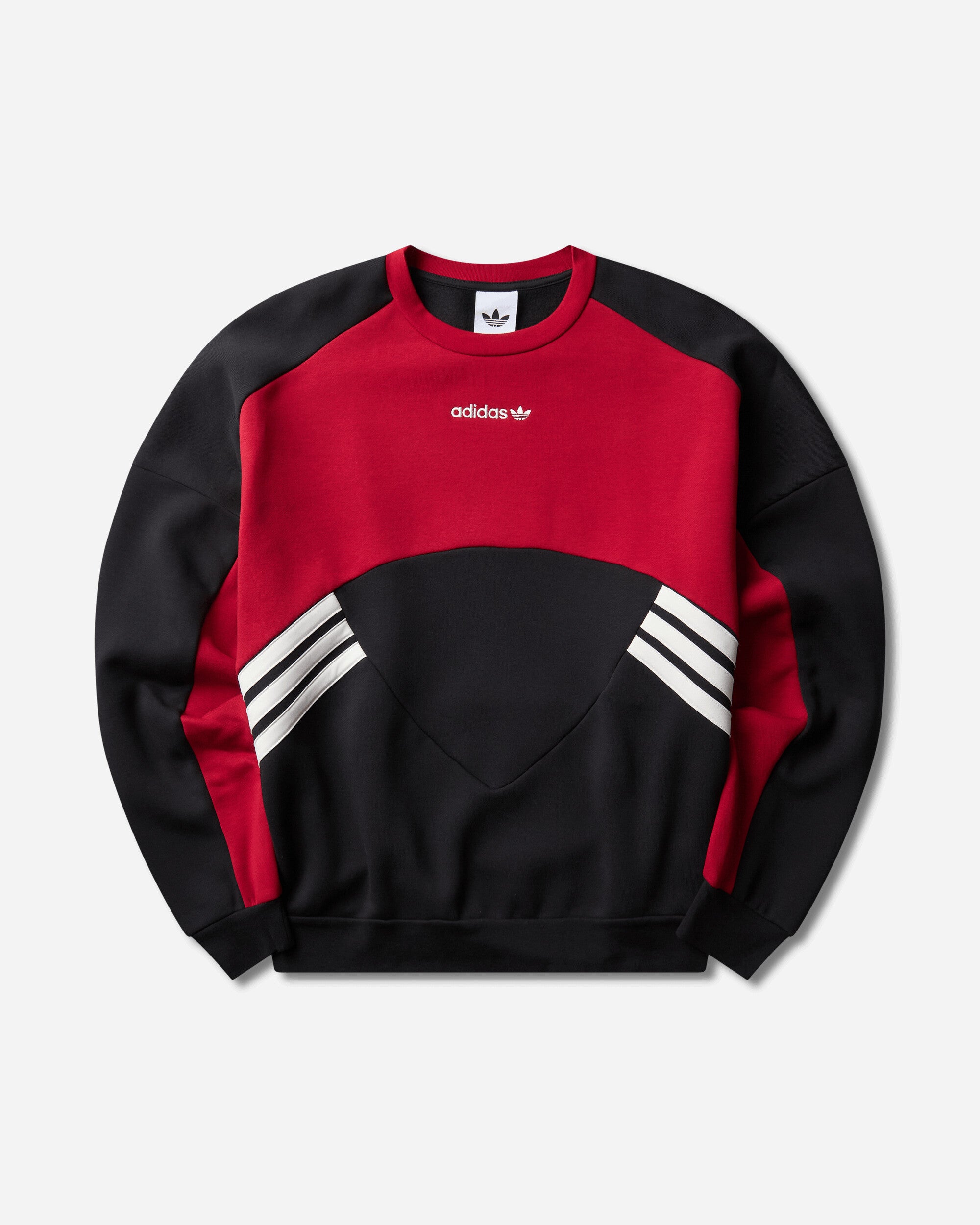 adidas Men's Munich 93 Crewneck Sweatshirt Black / Team Victory Red