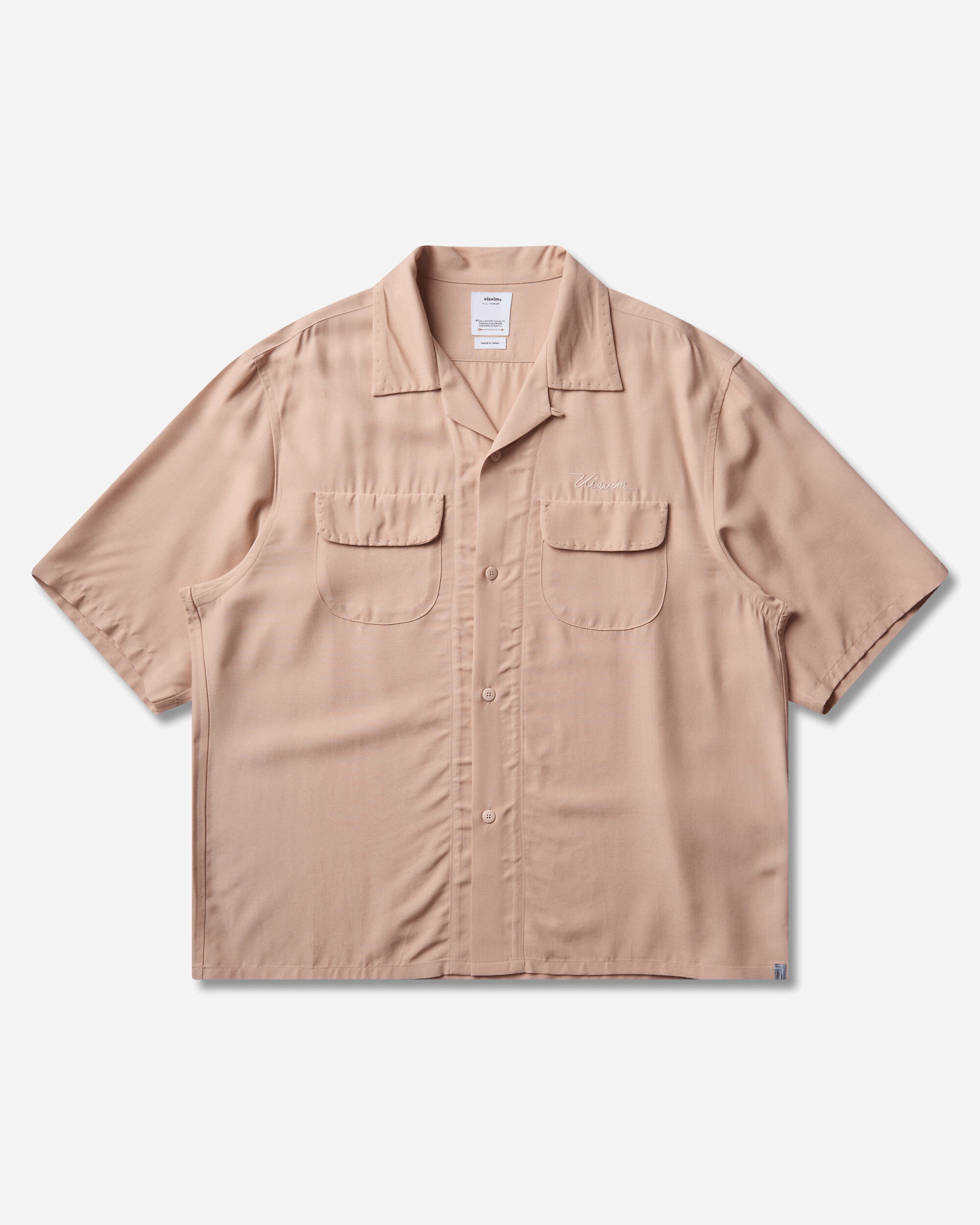 visvim Men's Keesey Shortsleeve Shirt Light Pink