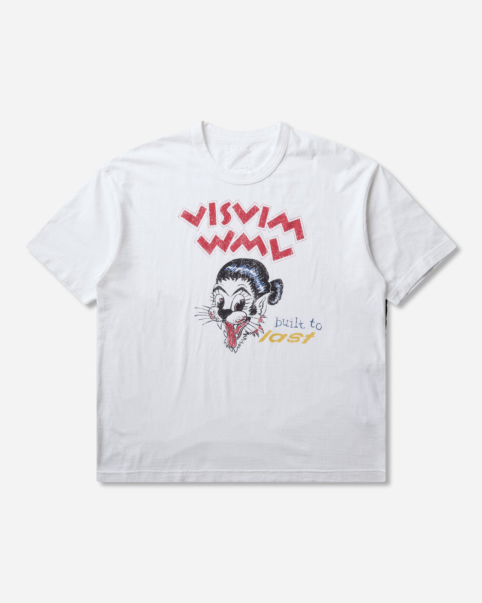 visvim Men's Jumbo T-Shirt BTL DMGD White
