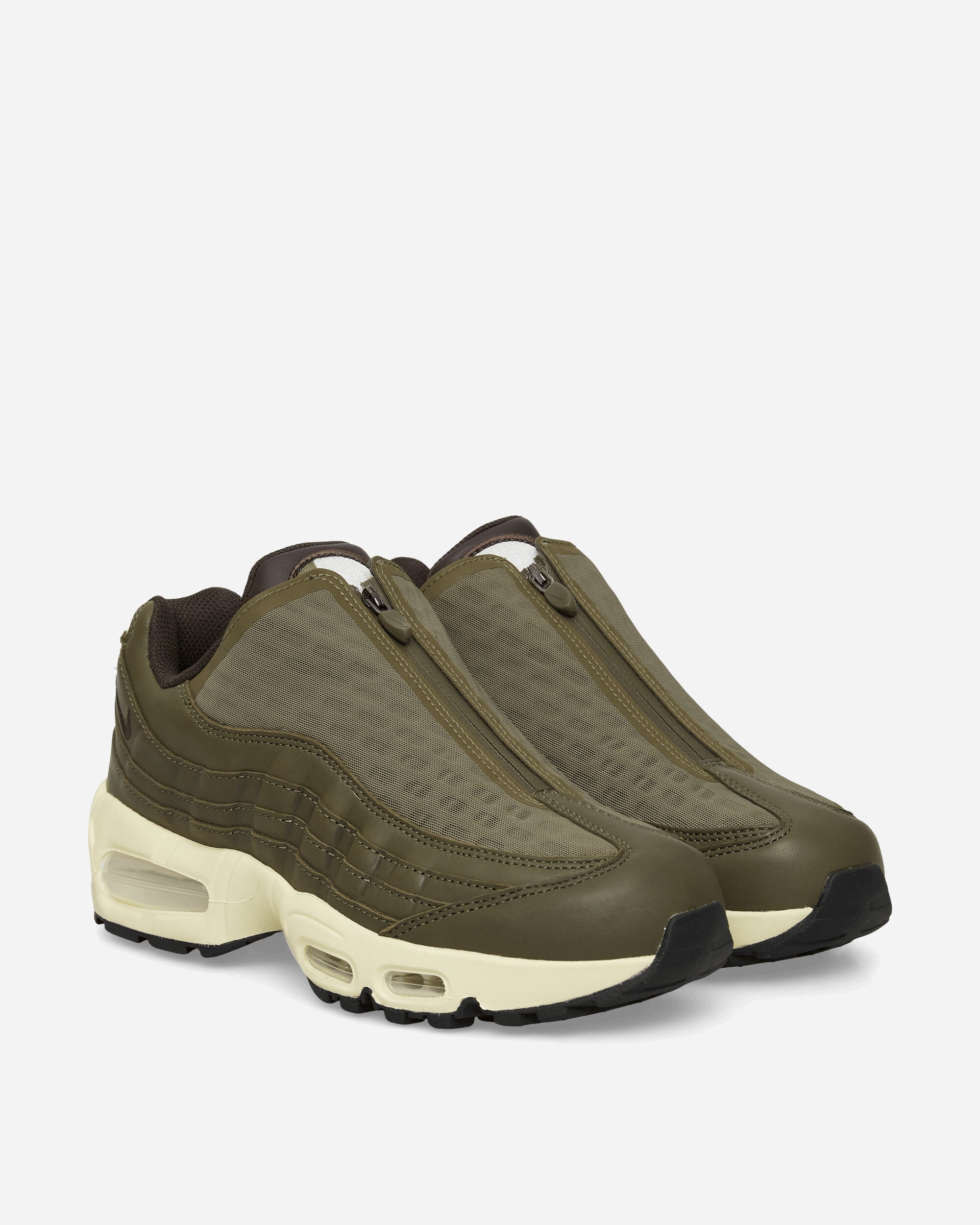 Nike Air Max 95 Big Bubble Zip Sneakers Medium Olive / Alabaster, view 2