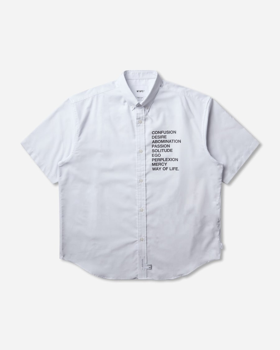 WTAPS Men's BD Shortsleeve Shirt White
