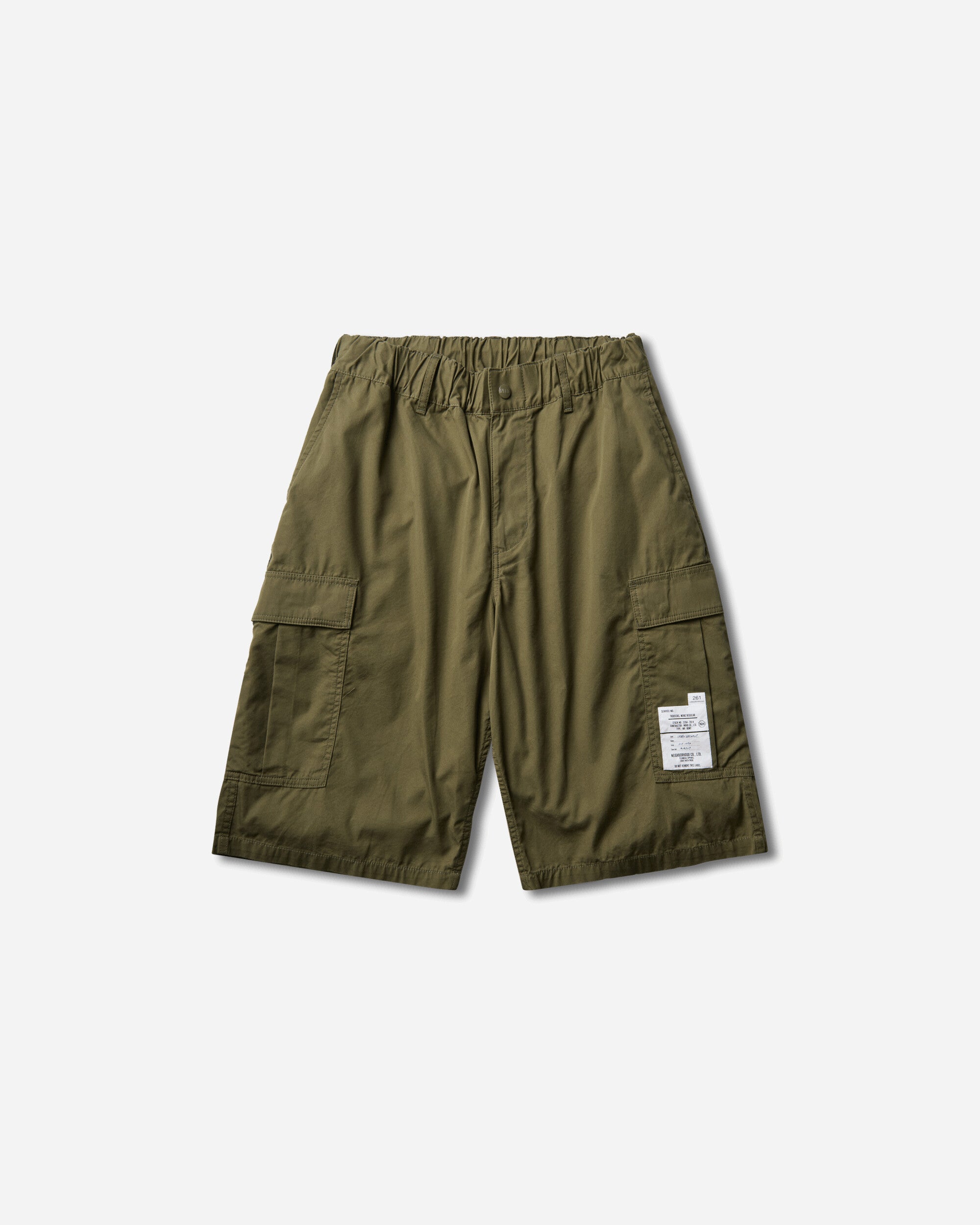 Neighborhood Men's Wide Cargo Short Pants Olive Drab