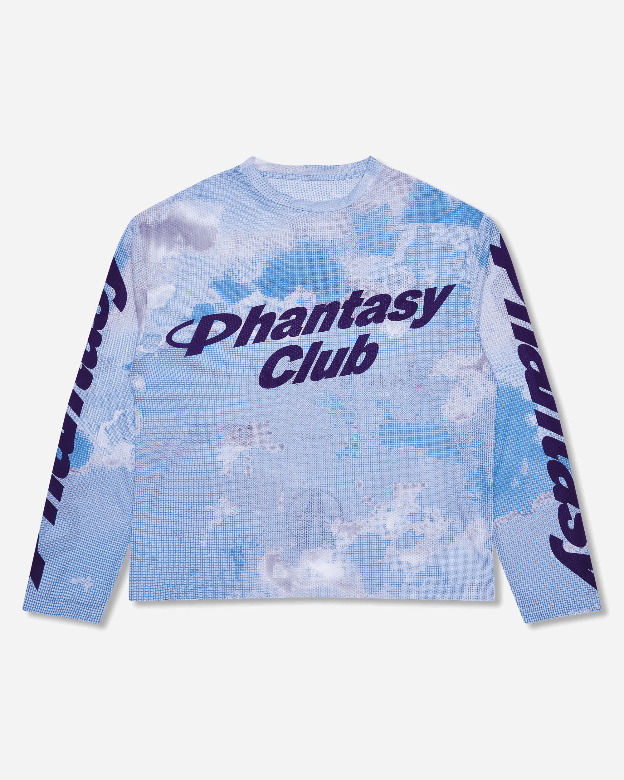 Phantasy Club Halcyon Longsleeve Mesh Top Sky Light Blue