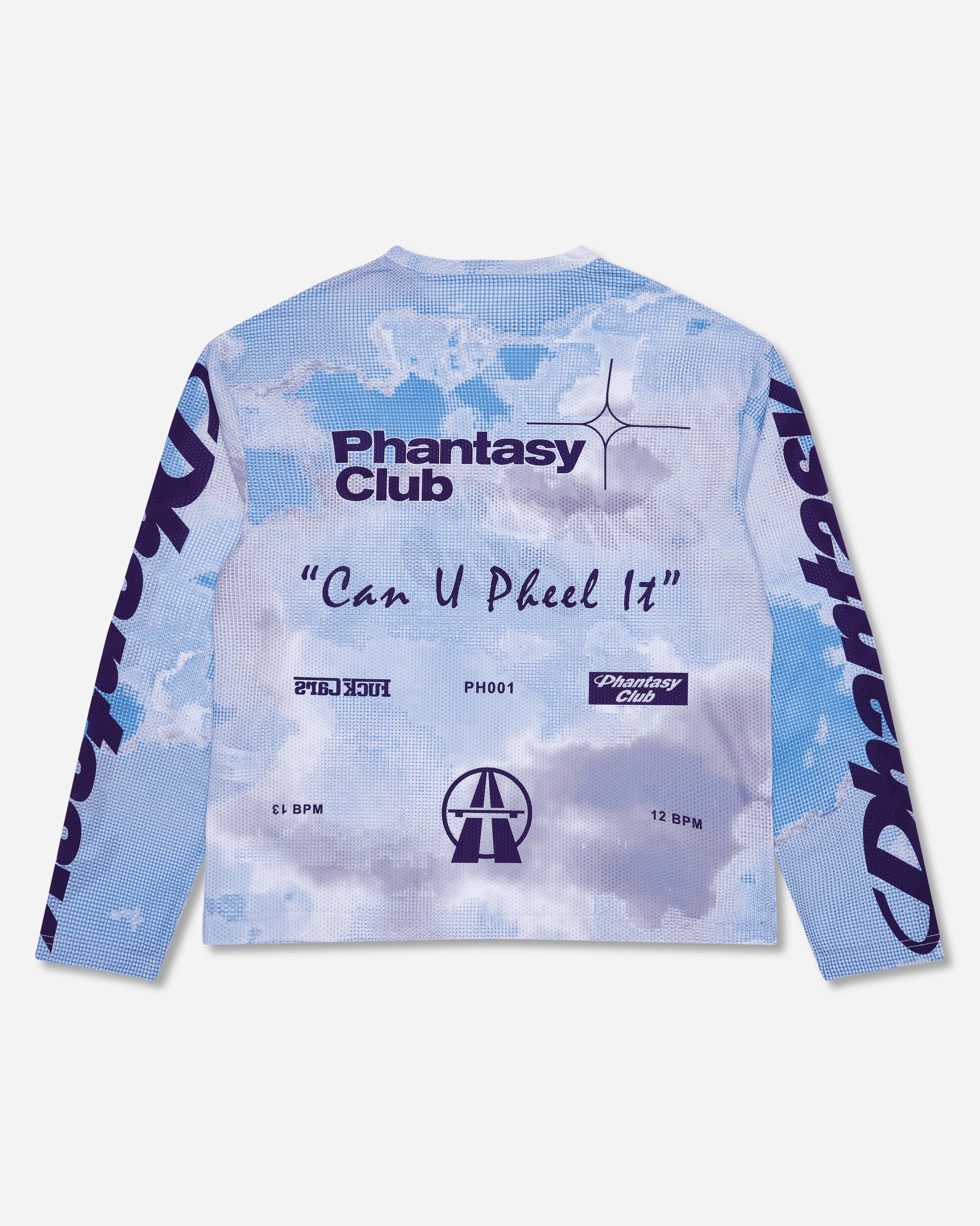 Phantasy Club Halcyon Longsleeve Mesh Top Sky Light Blue, view 2