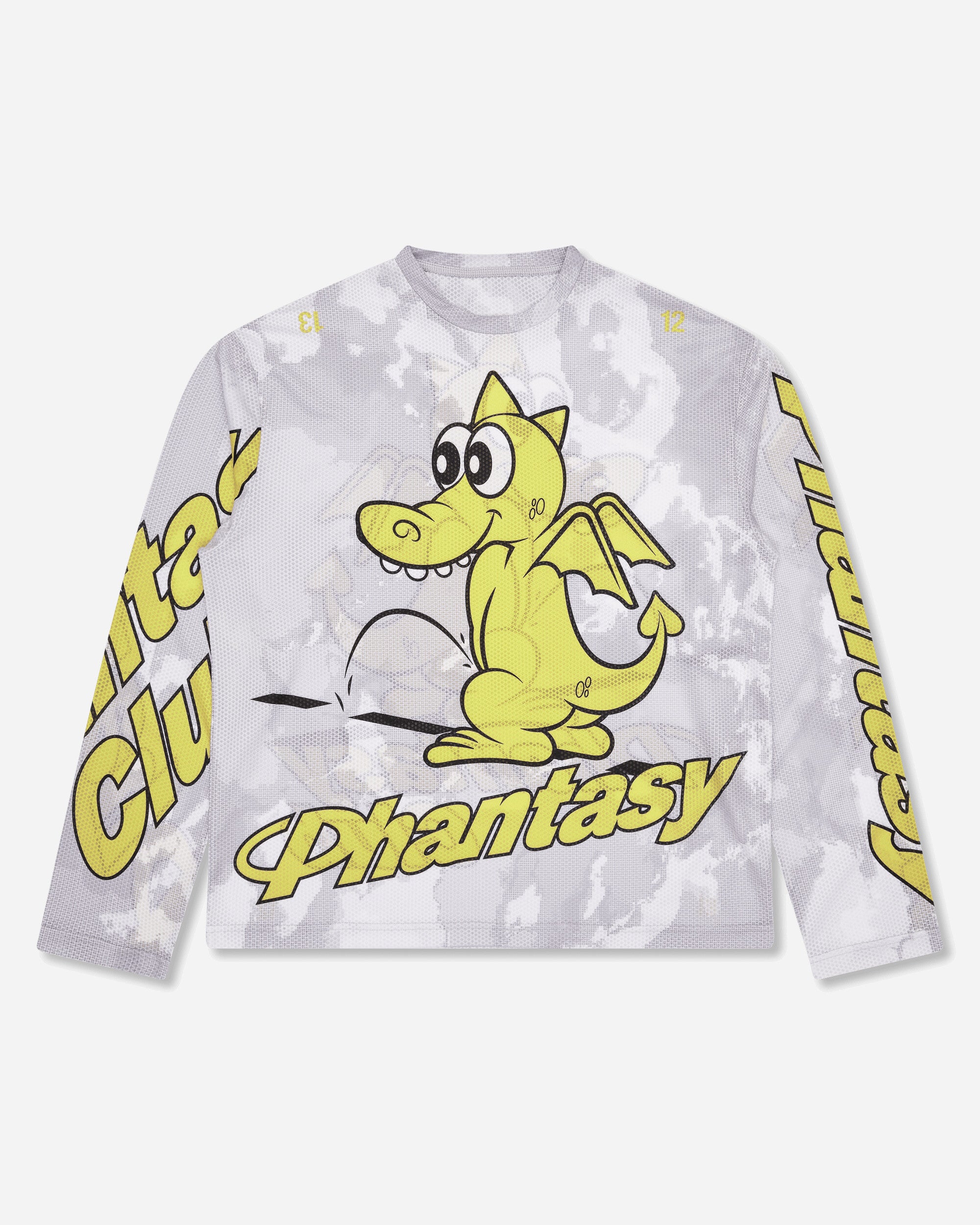 Phantasy Club Halcyon Longsleeve Mesh Top Dragon White