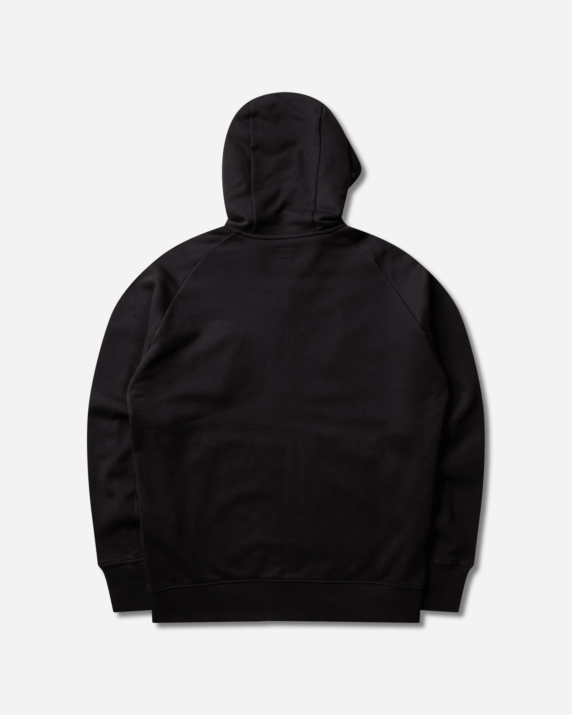 C.P. Company Men's Diagonal Raised Fleece Goggle Zipped Hoodie Black, view 2