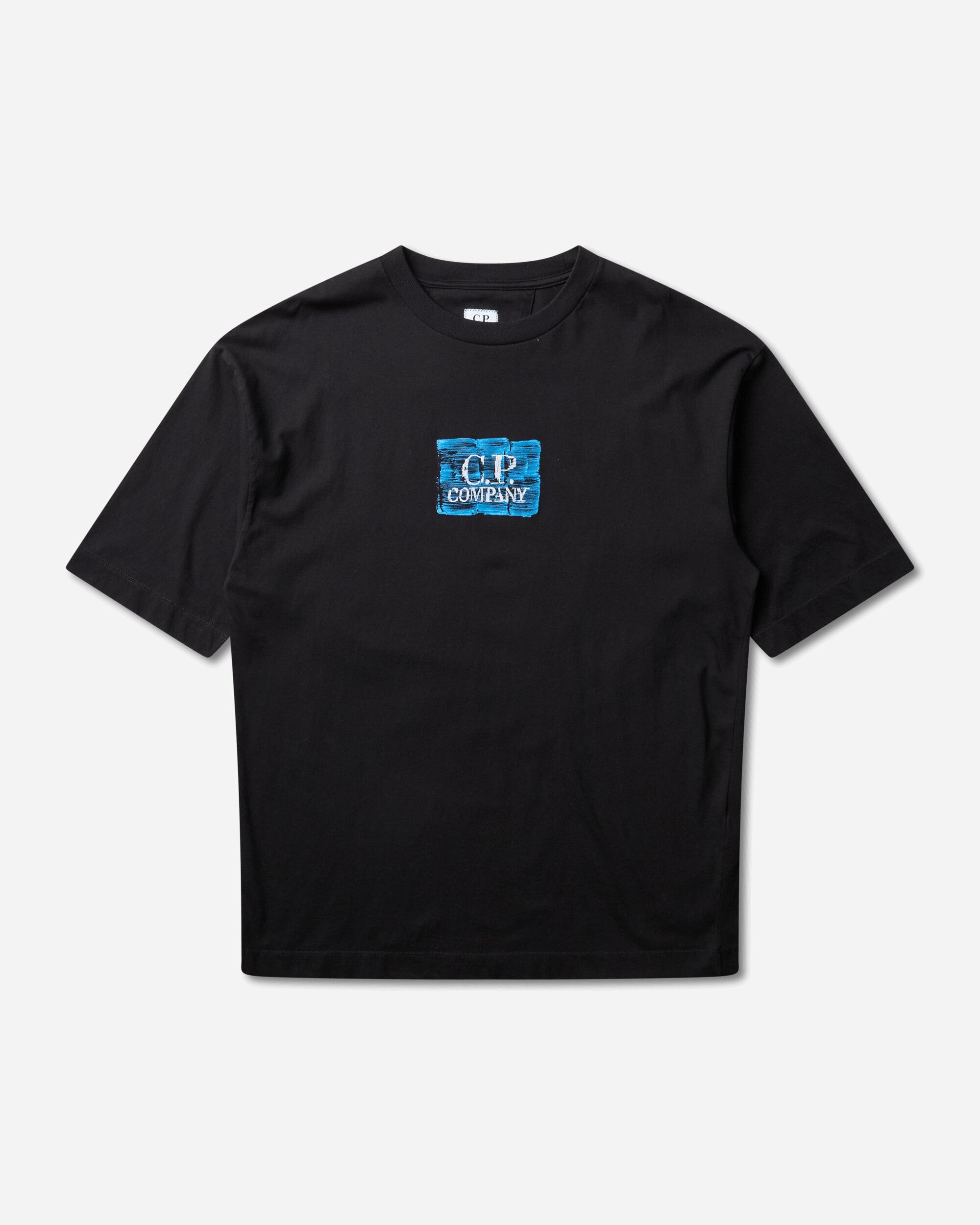 C.P. Company Men's 30/1 Jersey Logo T-Shirt Black