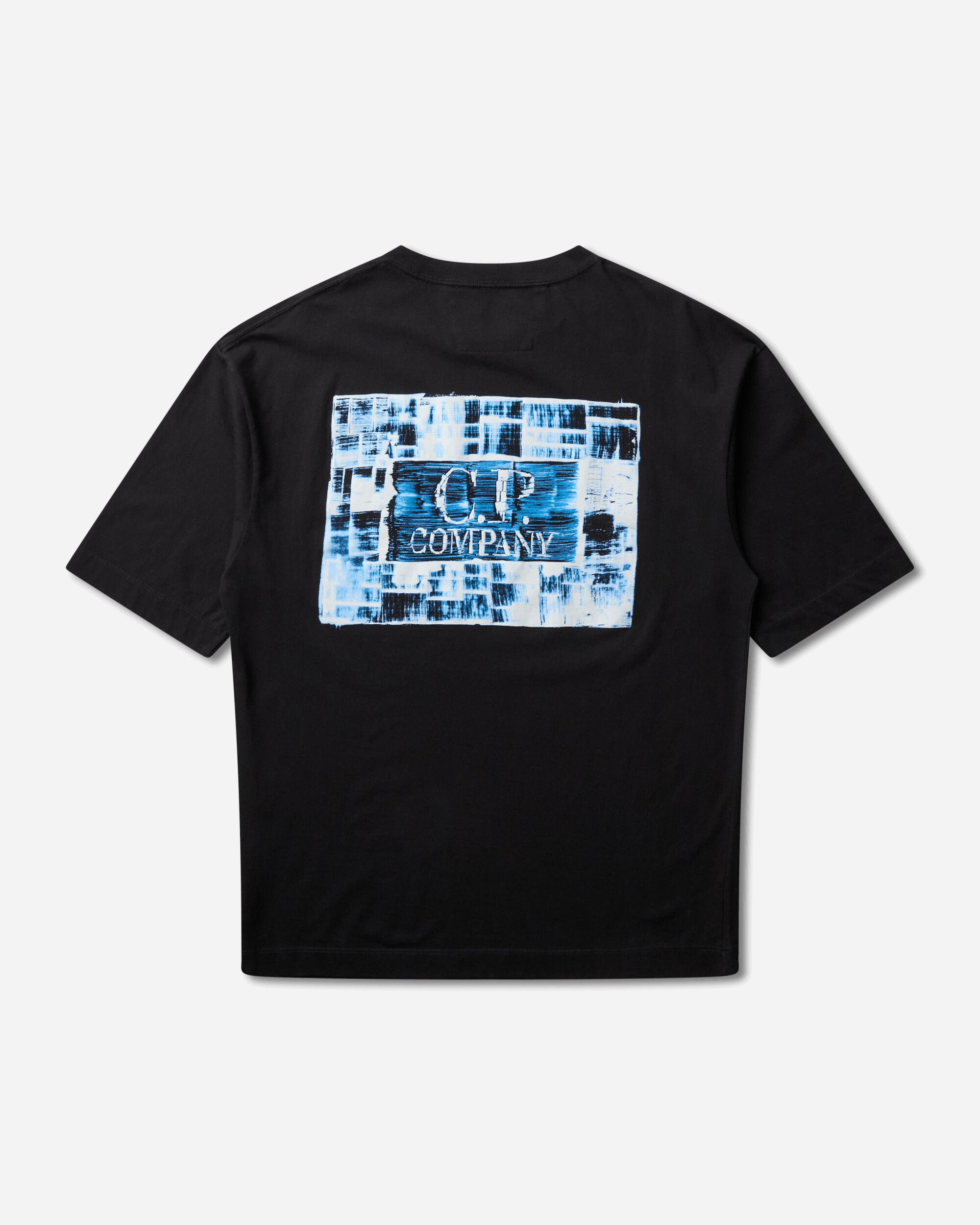 C.P. Company Men's 30/1 Jersey Logo T-Shirt Black, view 2