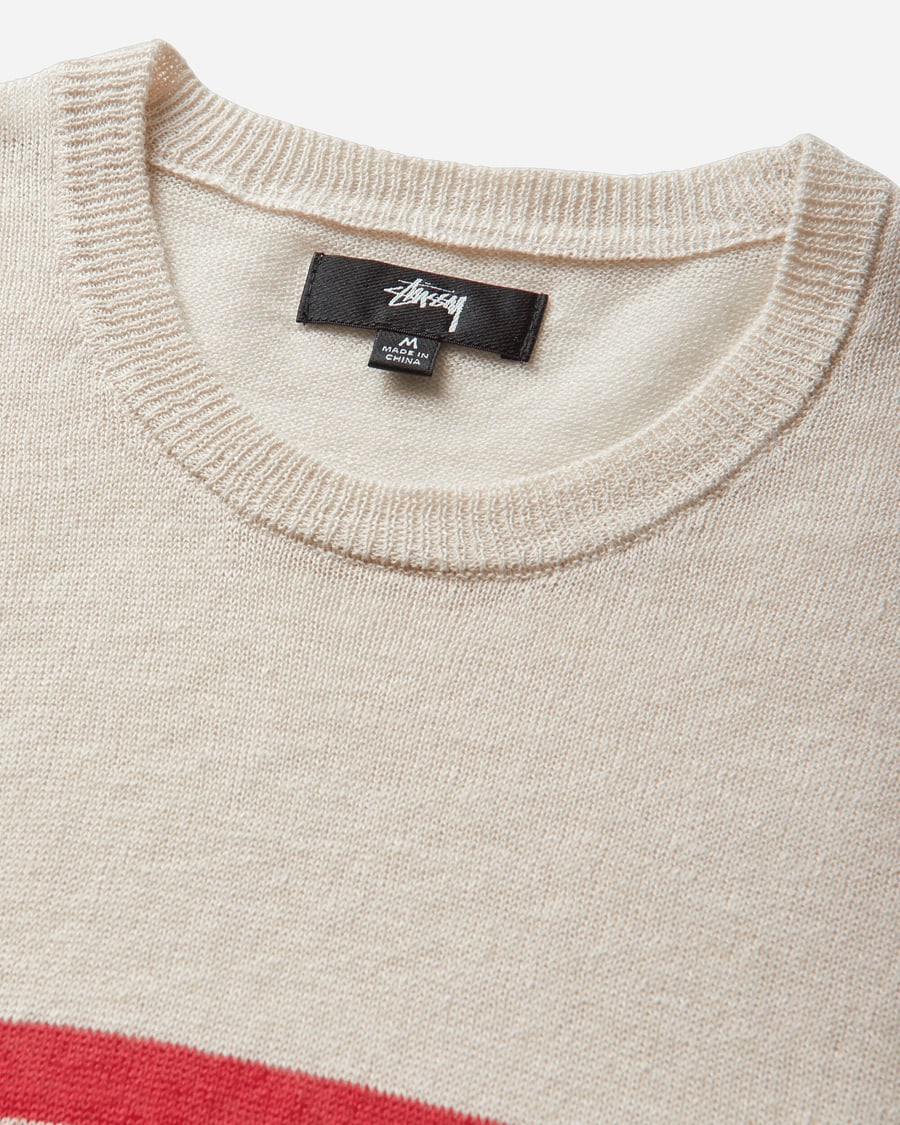 Stüssy Striped Sweater Bone, view 3