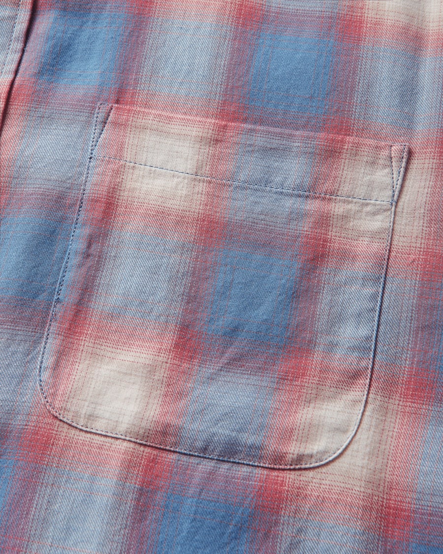 Stüssy Beach Ombre Plaid Shirt Blue, view 3