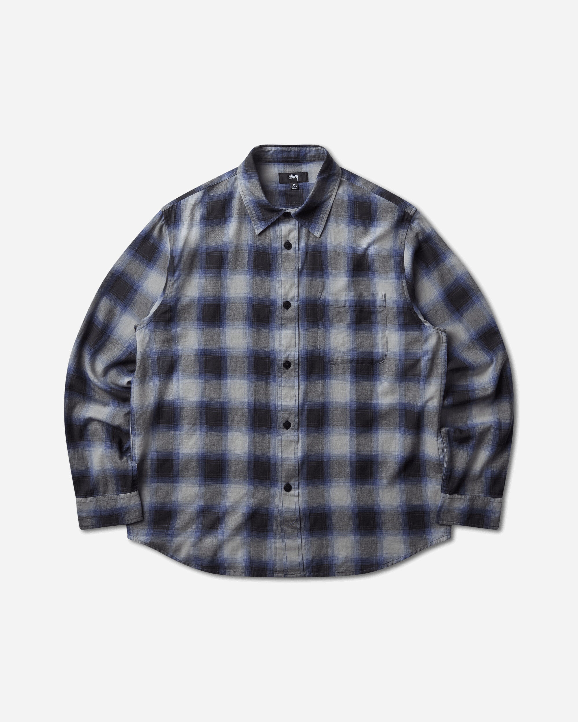 Stüssy Beach Ombre Plaid Shirt Black