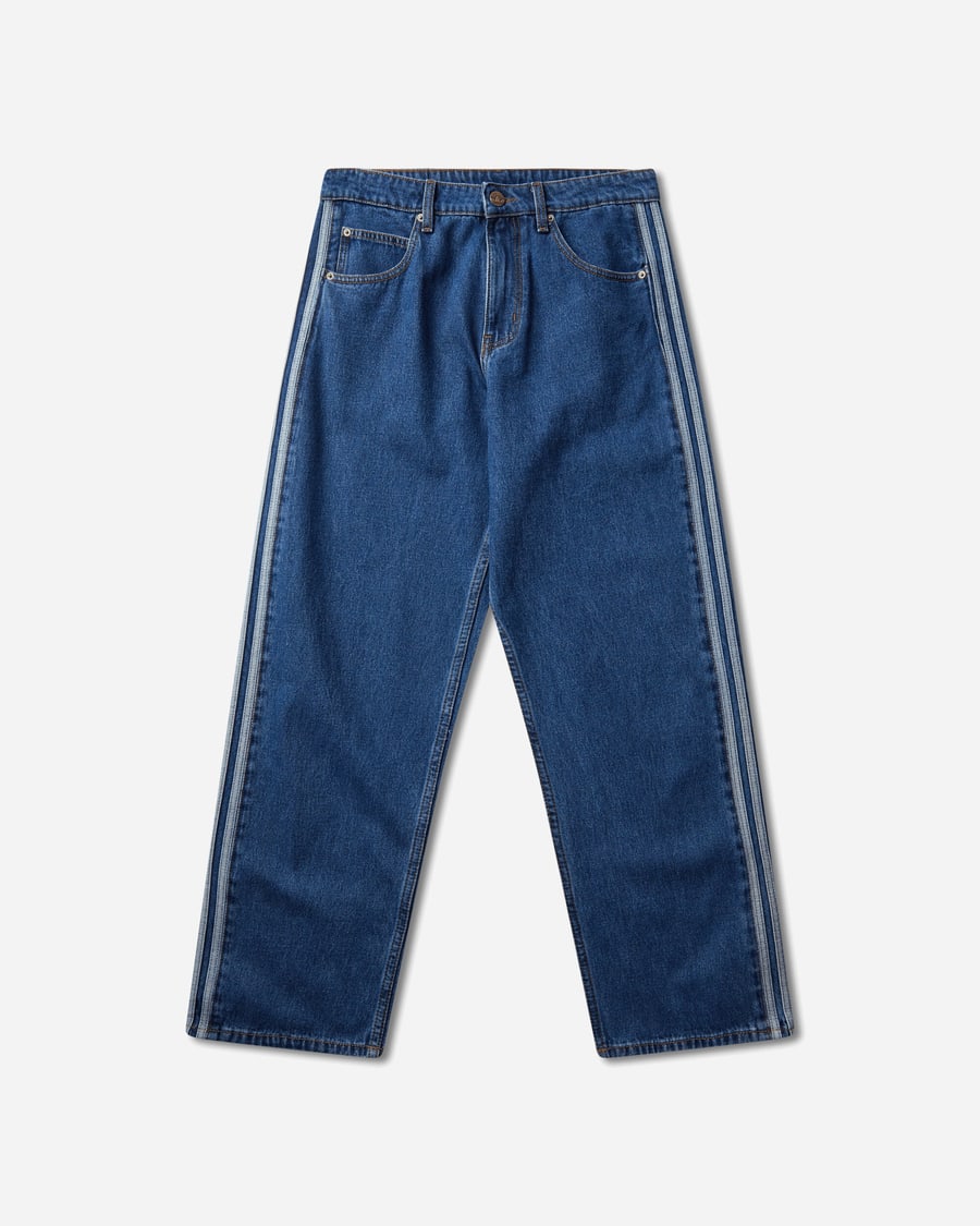 adidas Men's Firebird Adicolor Denim Pants Blue