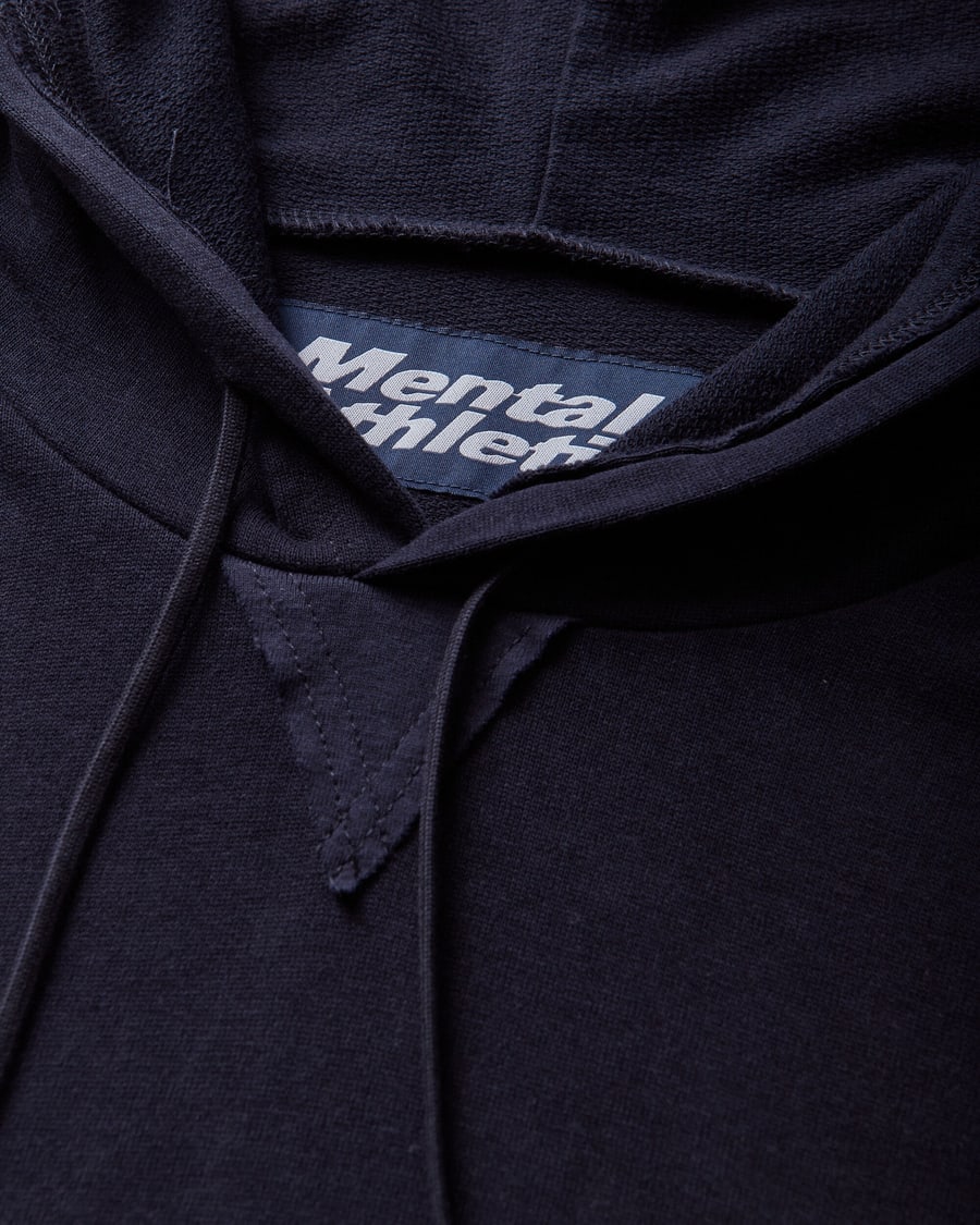 Mental Athletic Overlogo Sleeveless Sweat Hoodie Baritone Blue, view 3