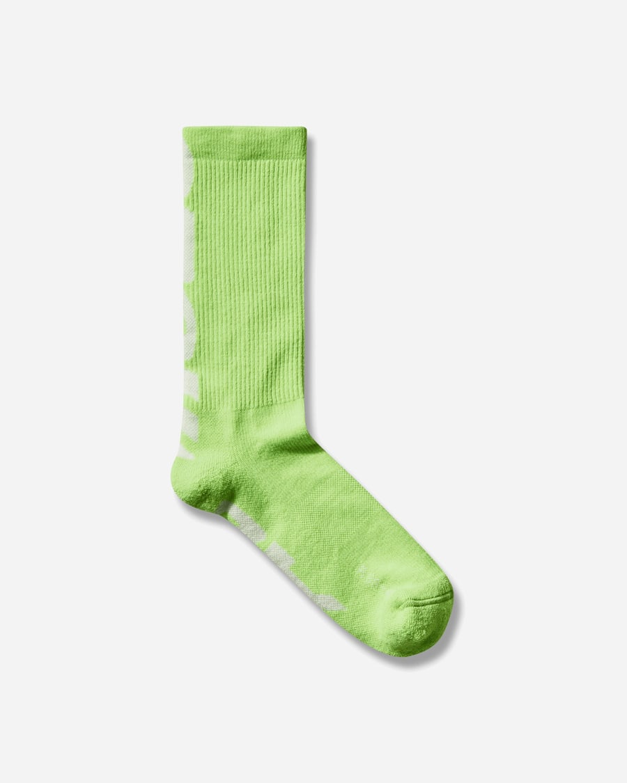 Mental Athletic Logo Socks Fluo Green / White