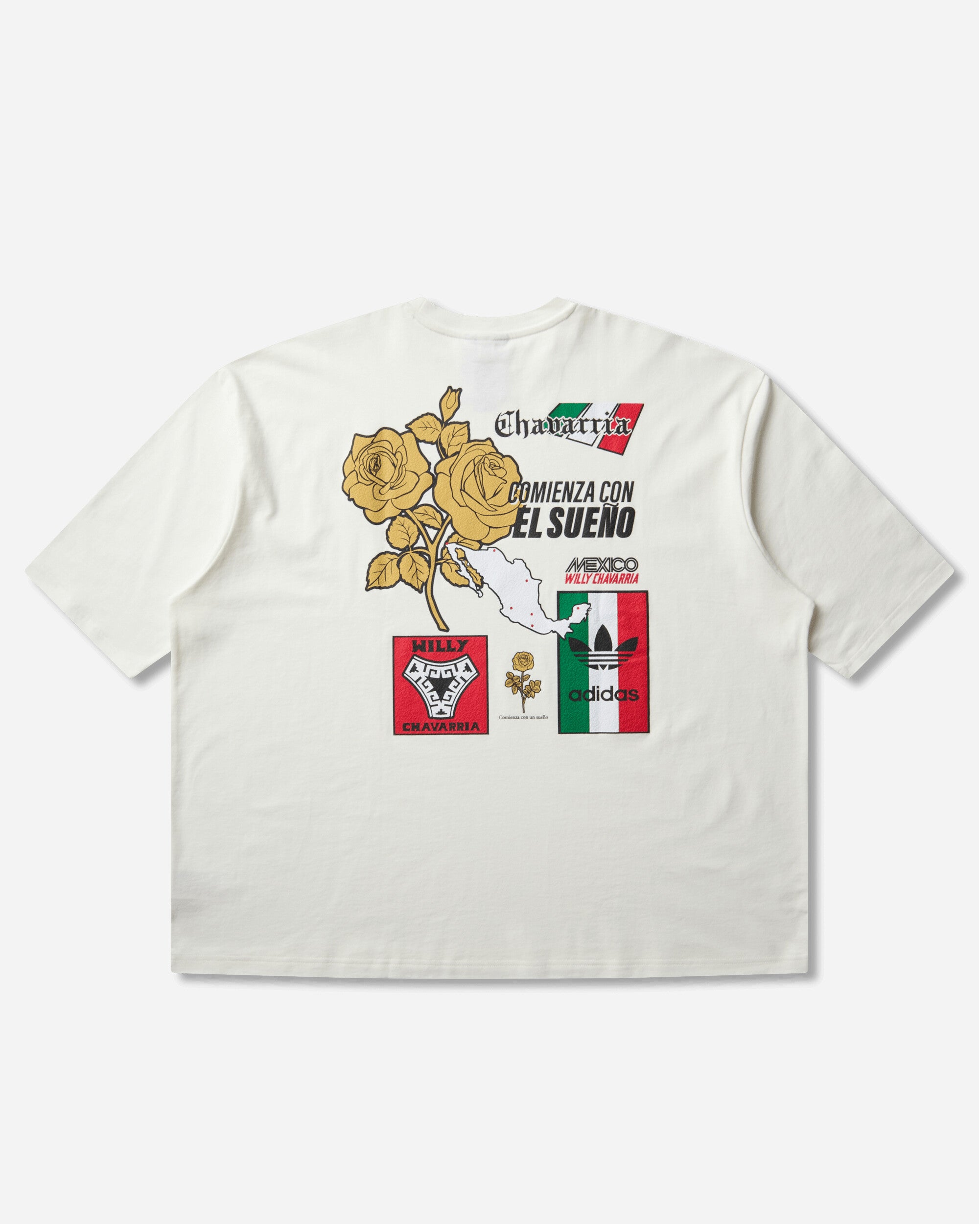 adidas Men's Willy Chavarria Graphic T-Shirt Off White, view 2