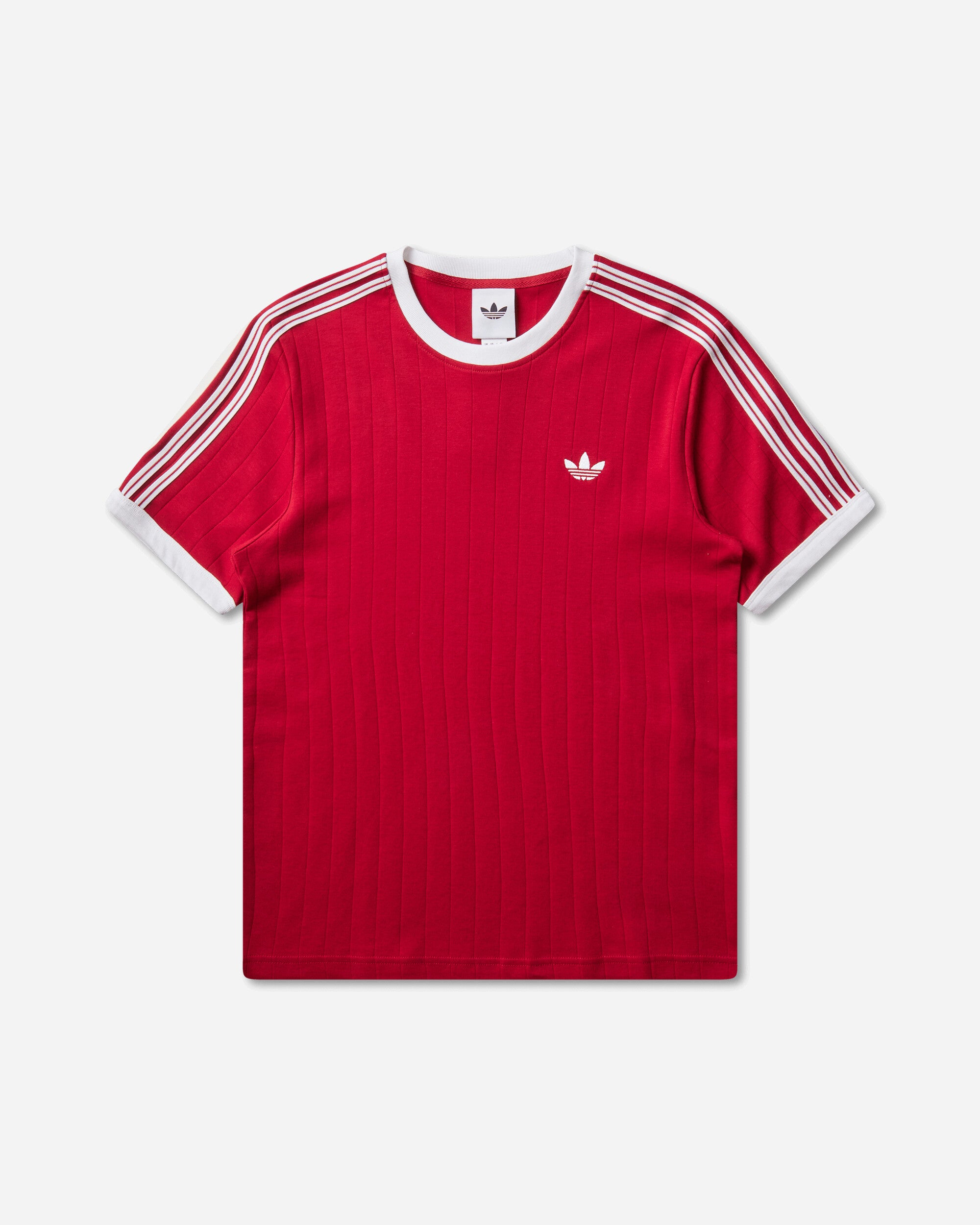 adidas Men's Drop Needle 3-Stripes T-Shirt Team Victory Red