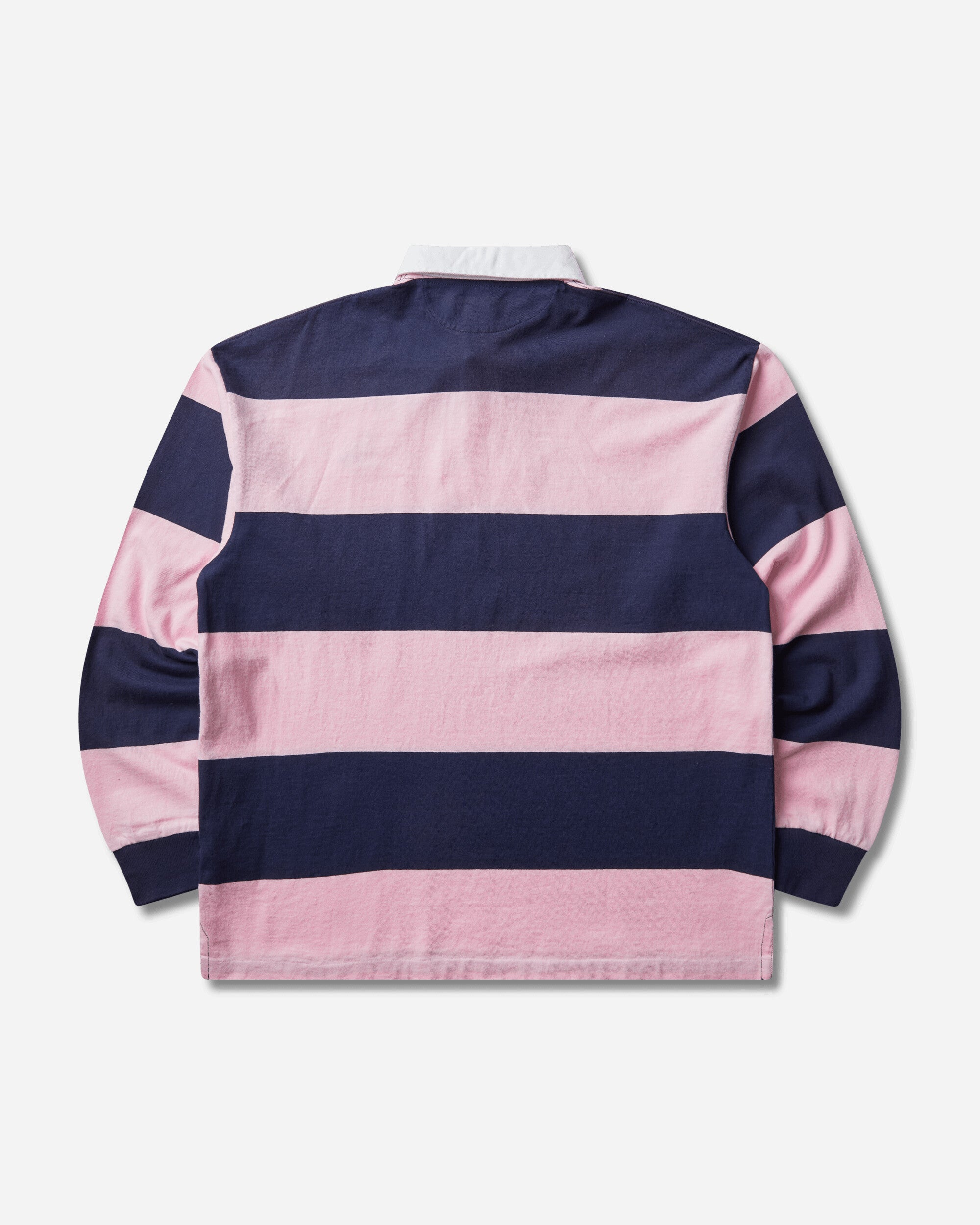 Polo Ralph Lauren Men's Big Fit Striped Jersey Rugby Shirt Newport Navy / Pink, view 2