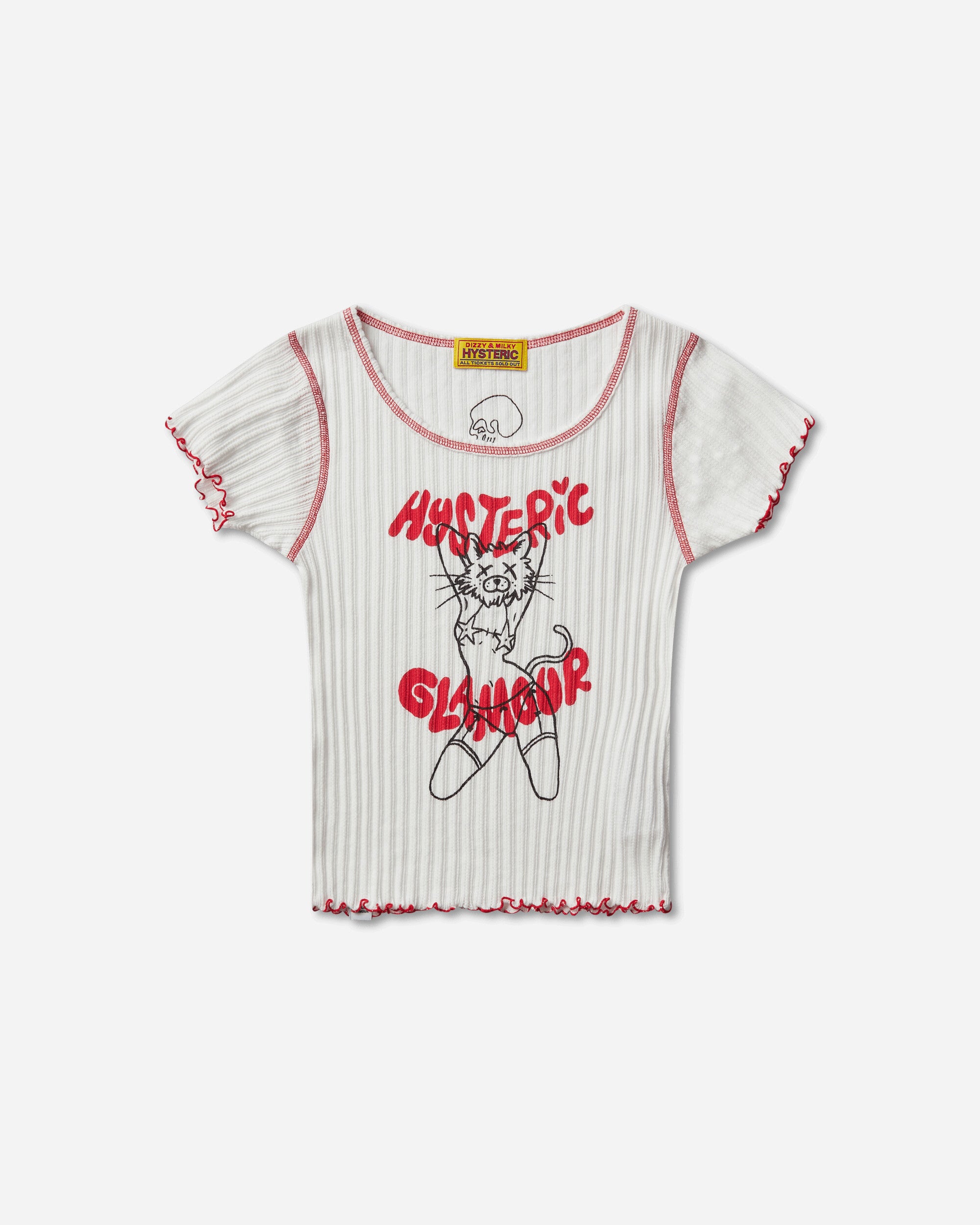 Hysteric Glamour Women's Ivy Johnson Naughty Kitty T-Shirt White