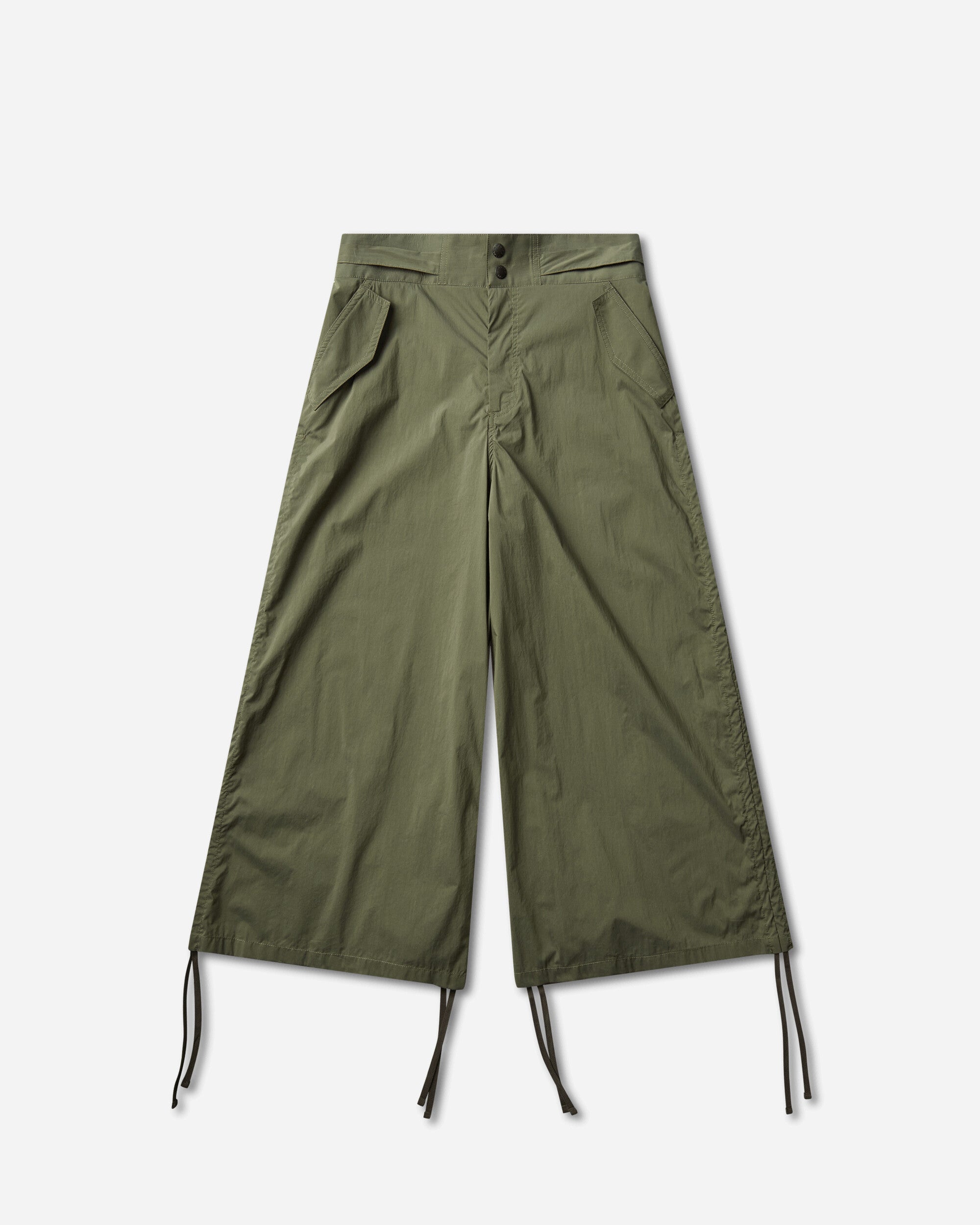 Hysteric Glamour Women's Side-Gathered Military Pants Khaki