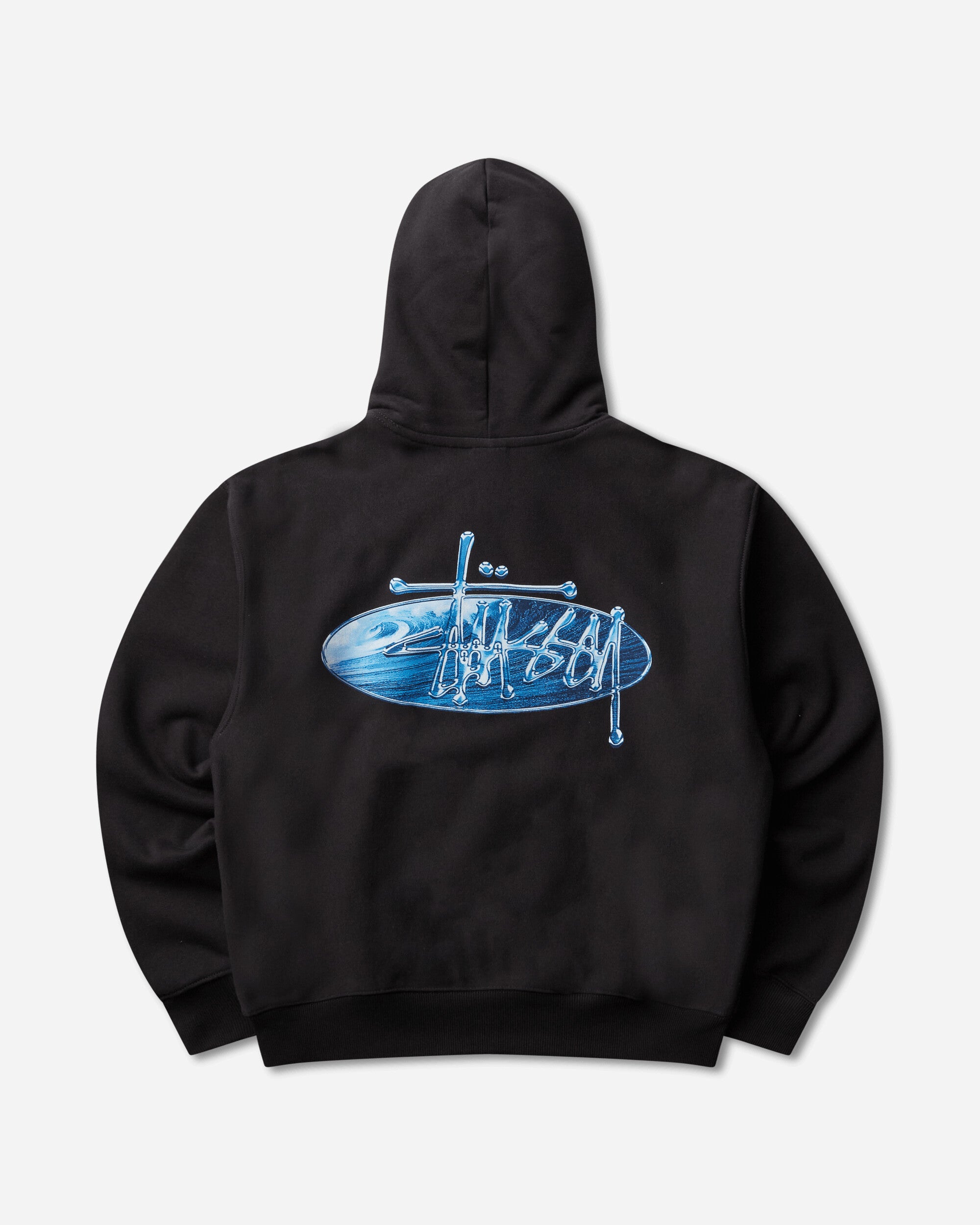 Stüssy Wave Oval Hoodie Black, view 2