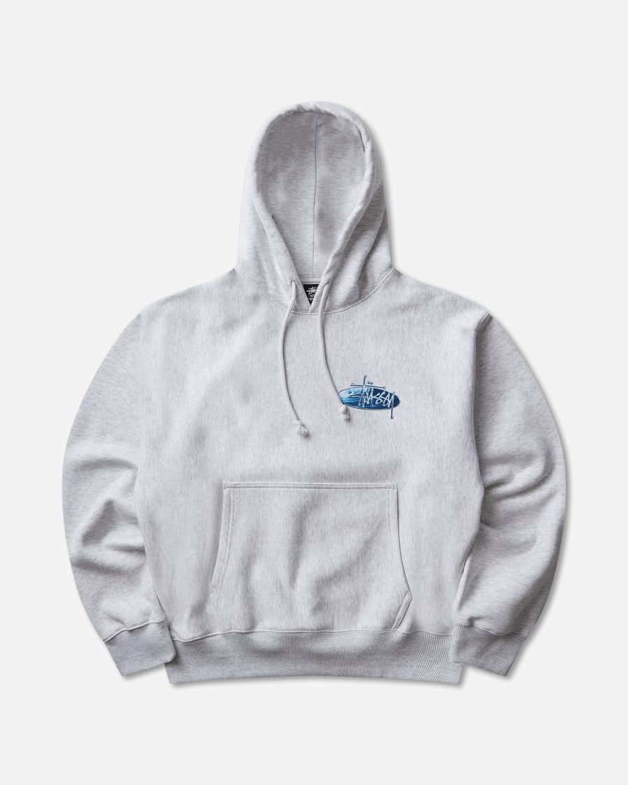 Stüssy Wave Oval Hoodie Ash Heather