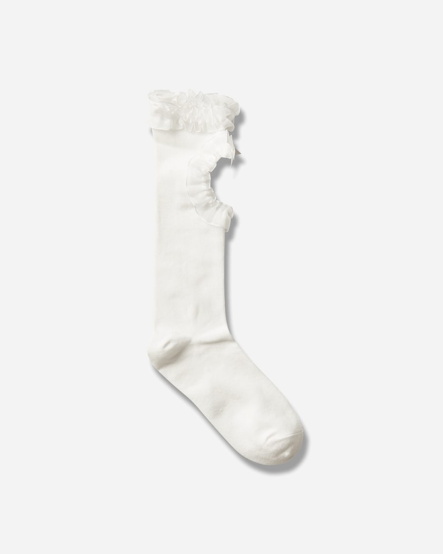 Vans MetaGirl Ruffle Knee High Socks White
