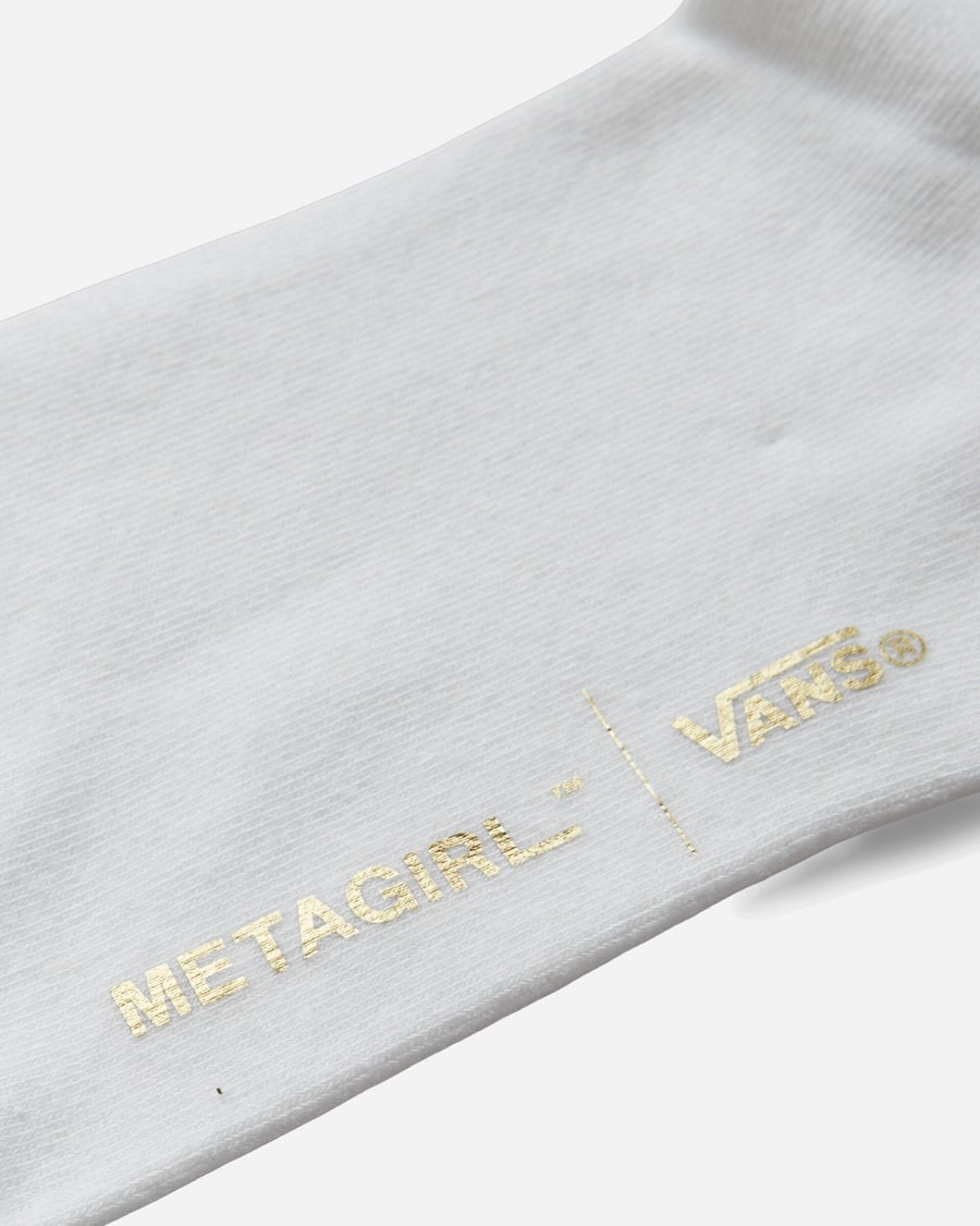 Vans MetaGirl Ruffle Knee High Socks White, view 3