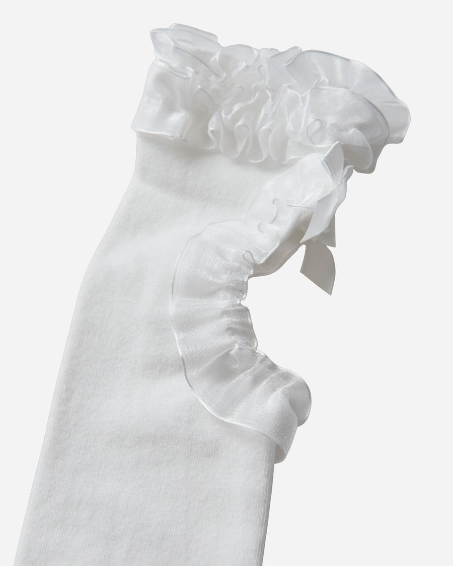 Vans MetaGirl Ruffle Knee High Socks White, view 4